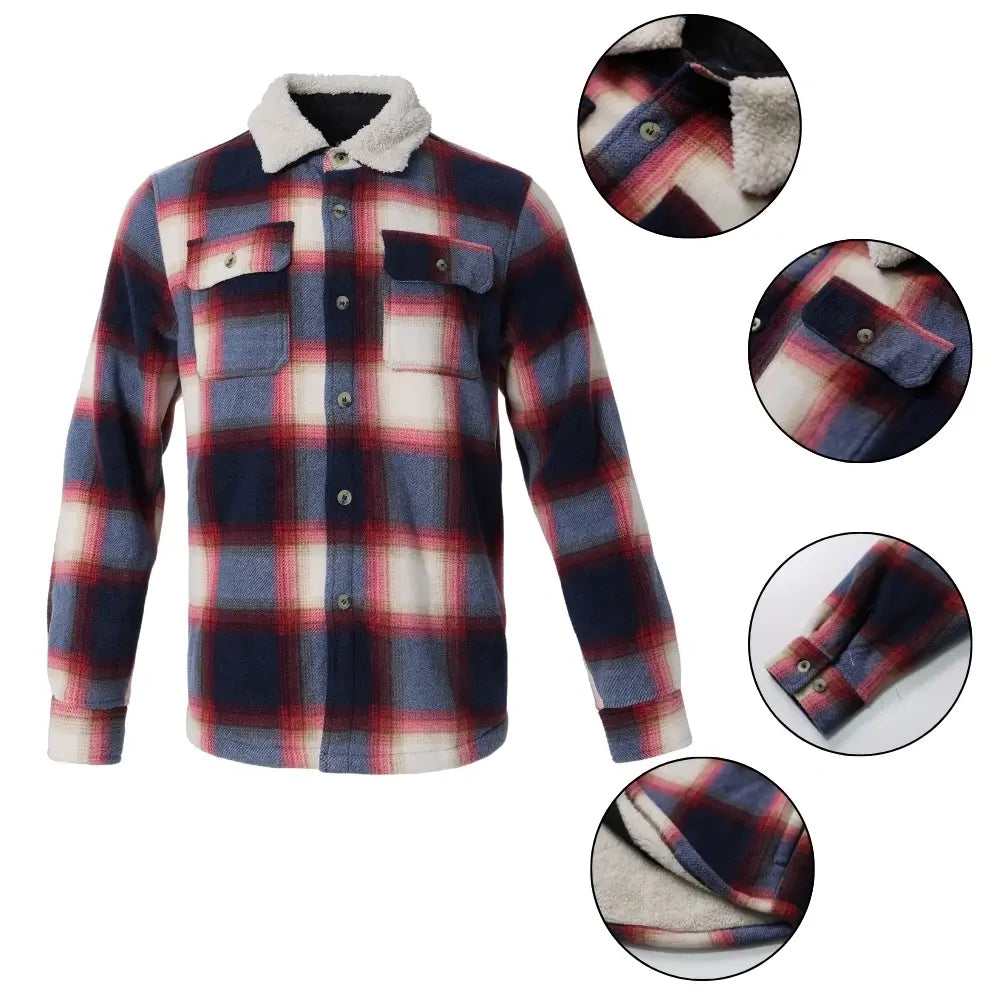 Men's Flannel Jacket - Soft Plaid Shirt Jacket for Men, Lightweight & Warm Outdoor Wear - Perfect for Camping, Hiking & Casual Fall Fashion