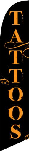 Premium Tattoo Feather Banner Flag - Custom Feather Design for Tattoo Shops, Events & Decor | Waterproof & Durable Outdoor/Indoor Signage