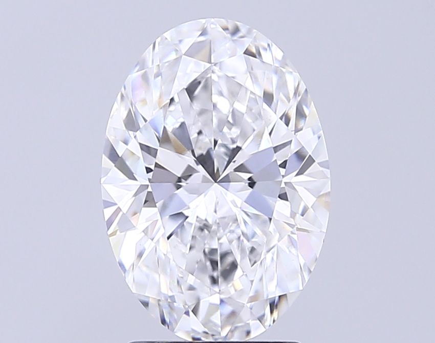 3.01 Carat D Color VVS2 Clarity Oval Lab-Grown Diamond for Engagement Rings & Fine Jewelry