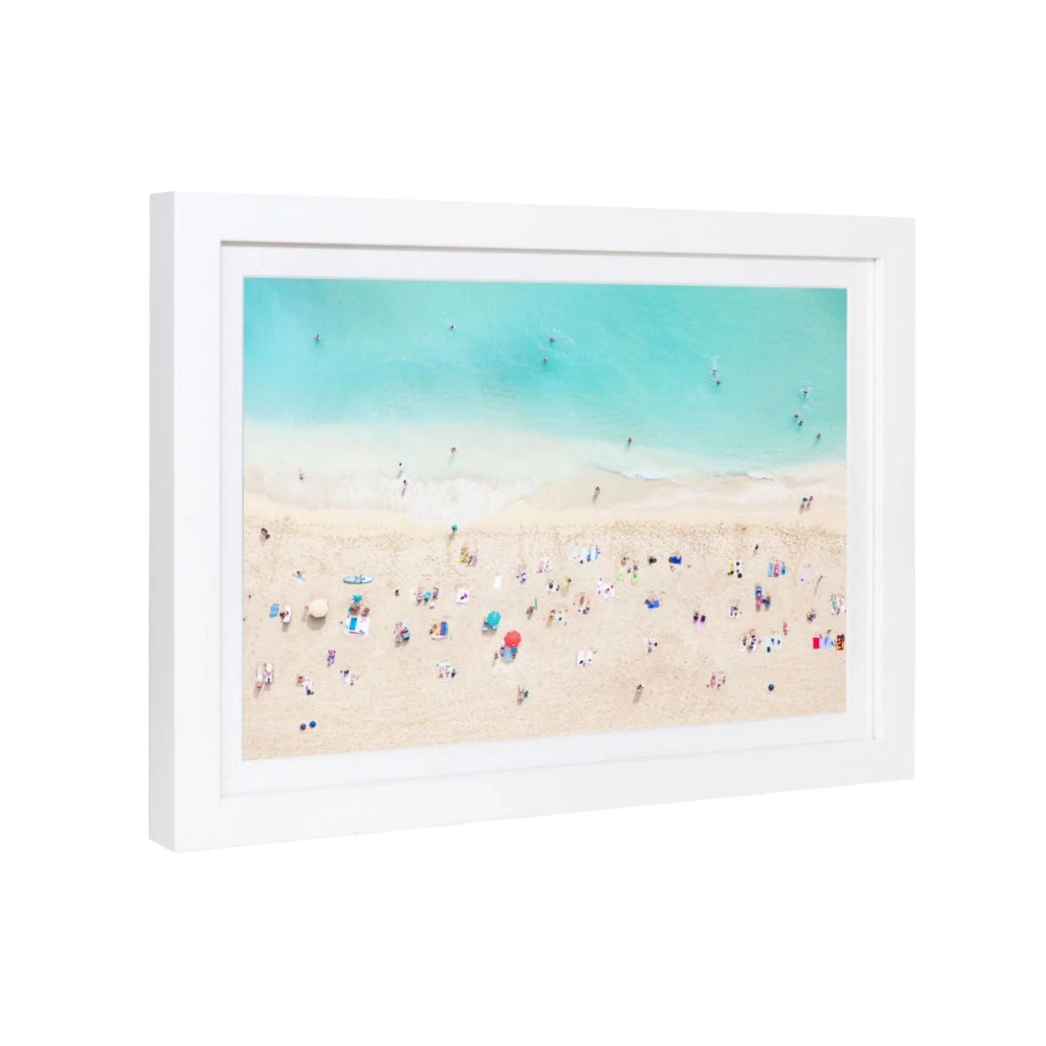 Waikiki Beach Mini Framed Print By Gray Malin - Tropical Wall Art Decor for Living Room, Bedroom & Office - Perfect Hawaiian Beach Photography Gift for Home & Vacation Inspiration