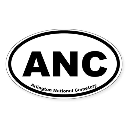 White - Arlington National Cemetery Oval Sticker