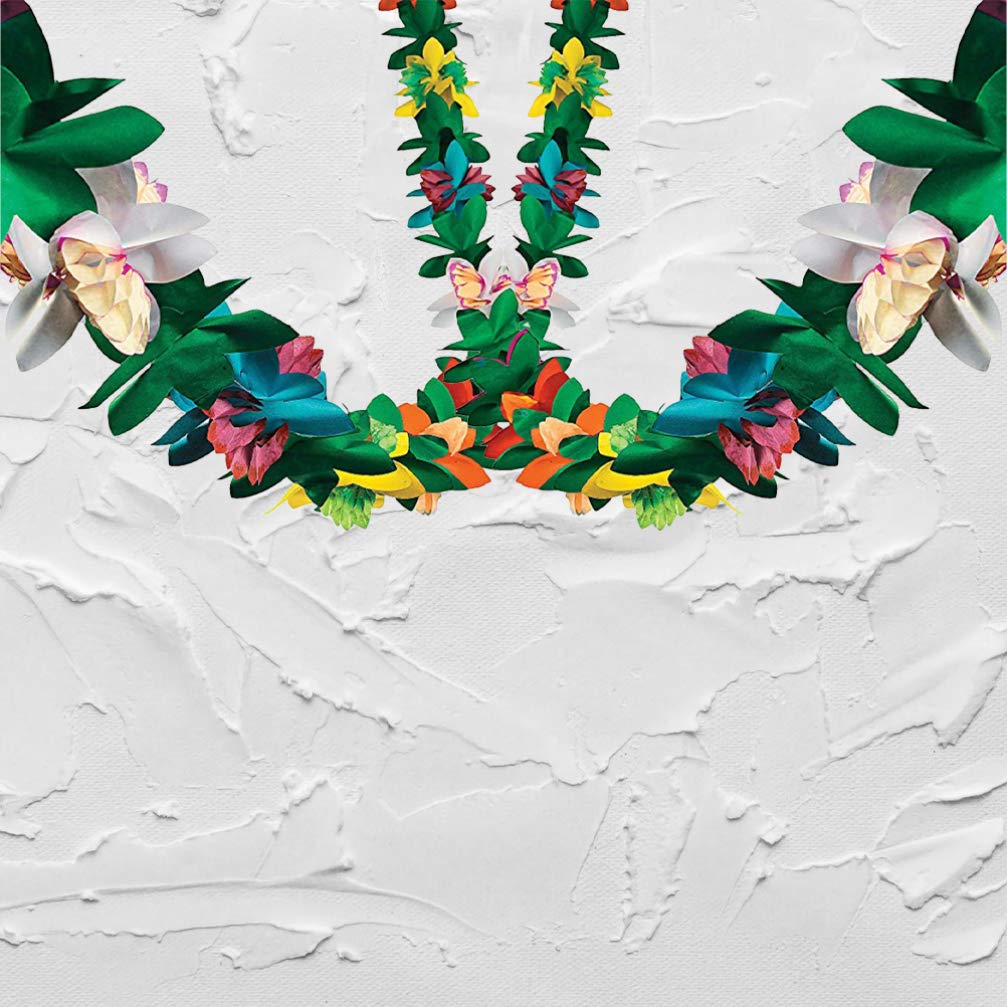 2Pcs Hawaiian Hanging Decorations - Tropical Paper Flower Party Banner for Wedding, Birthday, Luau & Beach Party Decor - Perfect for Home, Backyard, and Outdoor Events