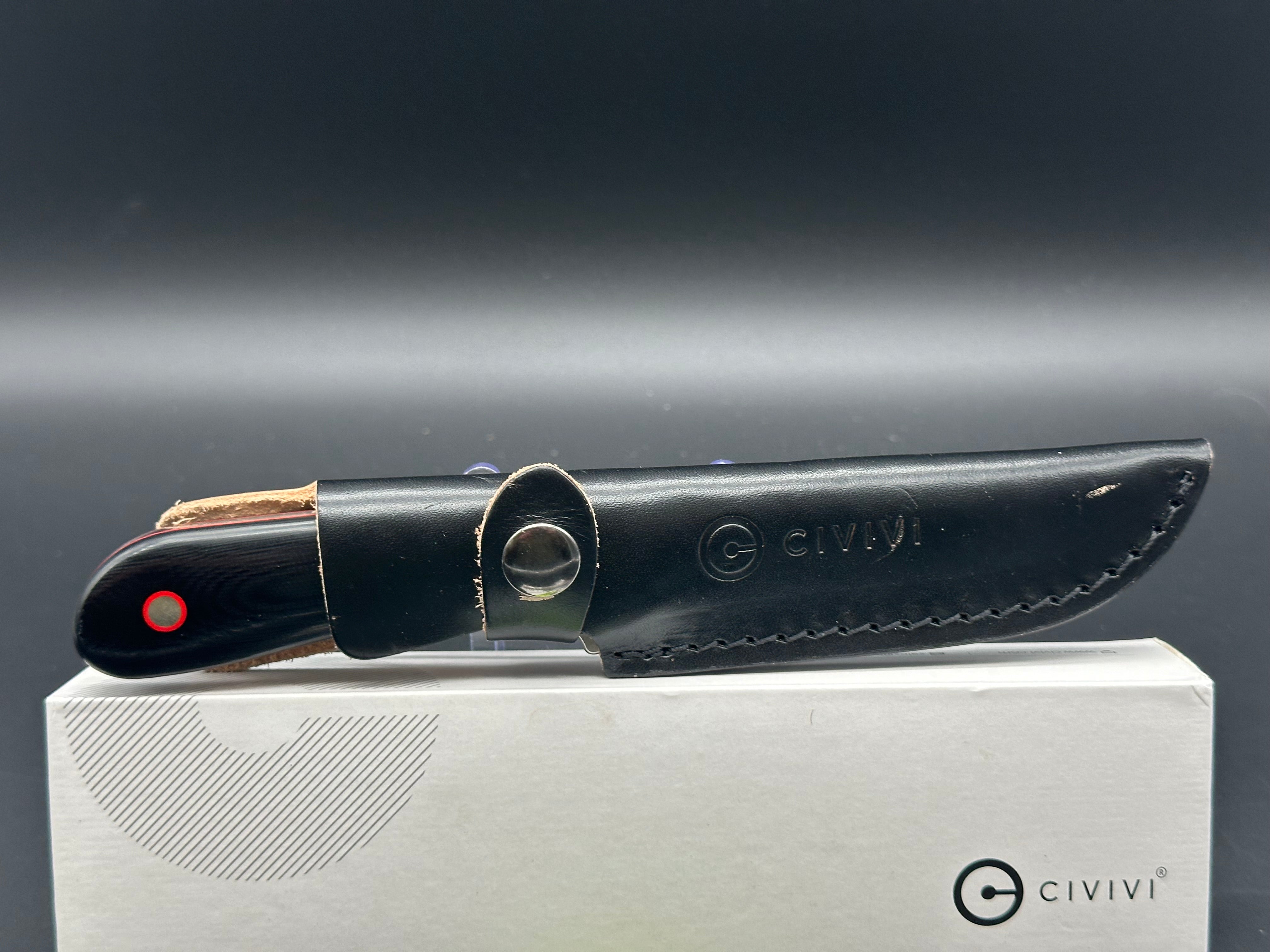 CIVIVI Elementum Fixed Blade Knife - Black G10 Handle with Satin Finish - Perfect for Outdoor Camping, Hunting, and Survival Activities