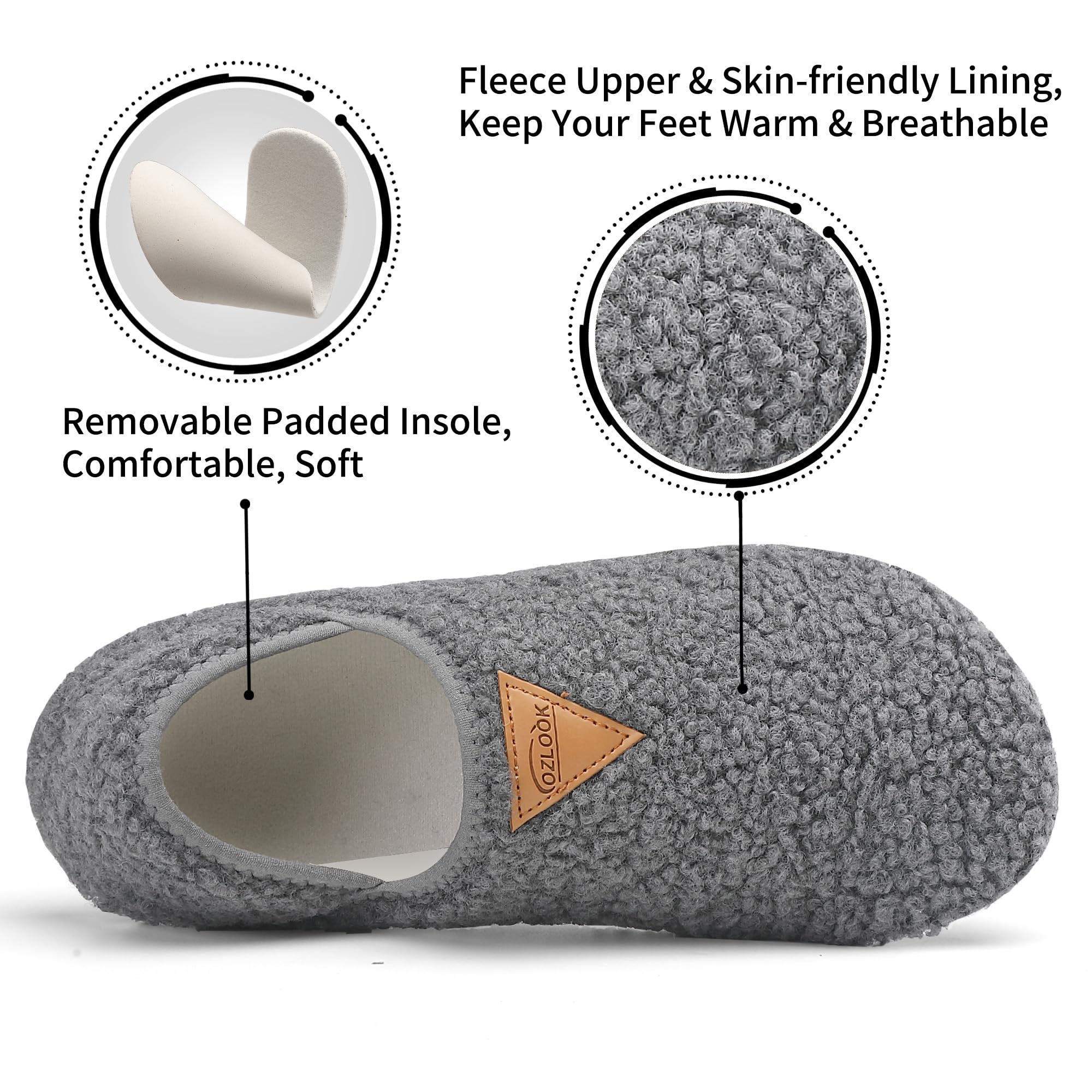Comfortable Non-Slip House Slippers for Women & Men - Soft Indoor/Outdoor Slipper Socks with Grippy Sole - Perfect for Home, Hospital, Travel & Relaxation