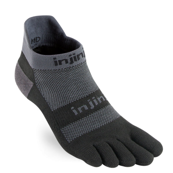 Injinji Run Midweight No Show Toe Socks - Performance Running Socks for Men & Women - Moisture Wicking, Blister Prevention - Ideal for Marathon, Hiking & Gym Workouts