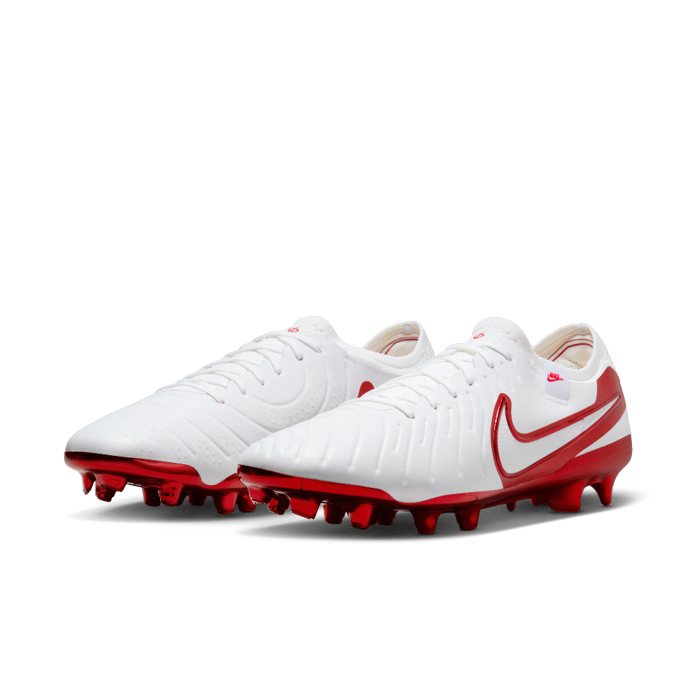 Nike Tiempo Legend 10 Elite LV8 FG Soccer Cleats - White/Multi-Color Football Shoes for Men | Perfect for Professional Matches & Training Sessions