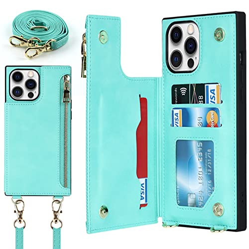 Crossbody Flip Case- Mint Green