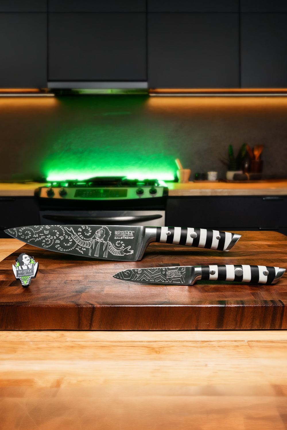 Premium 2-Piece Knife Set - Beetlejuice™ Themed Chef Knives by Dalstrong - Perfect for Halloween Cooking & Horror Movie Themed Kitchens
