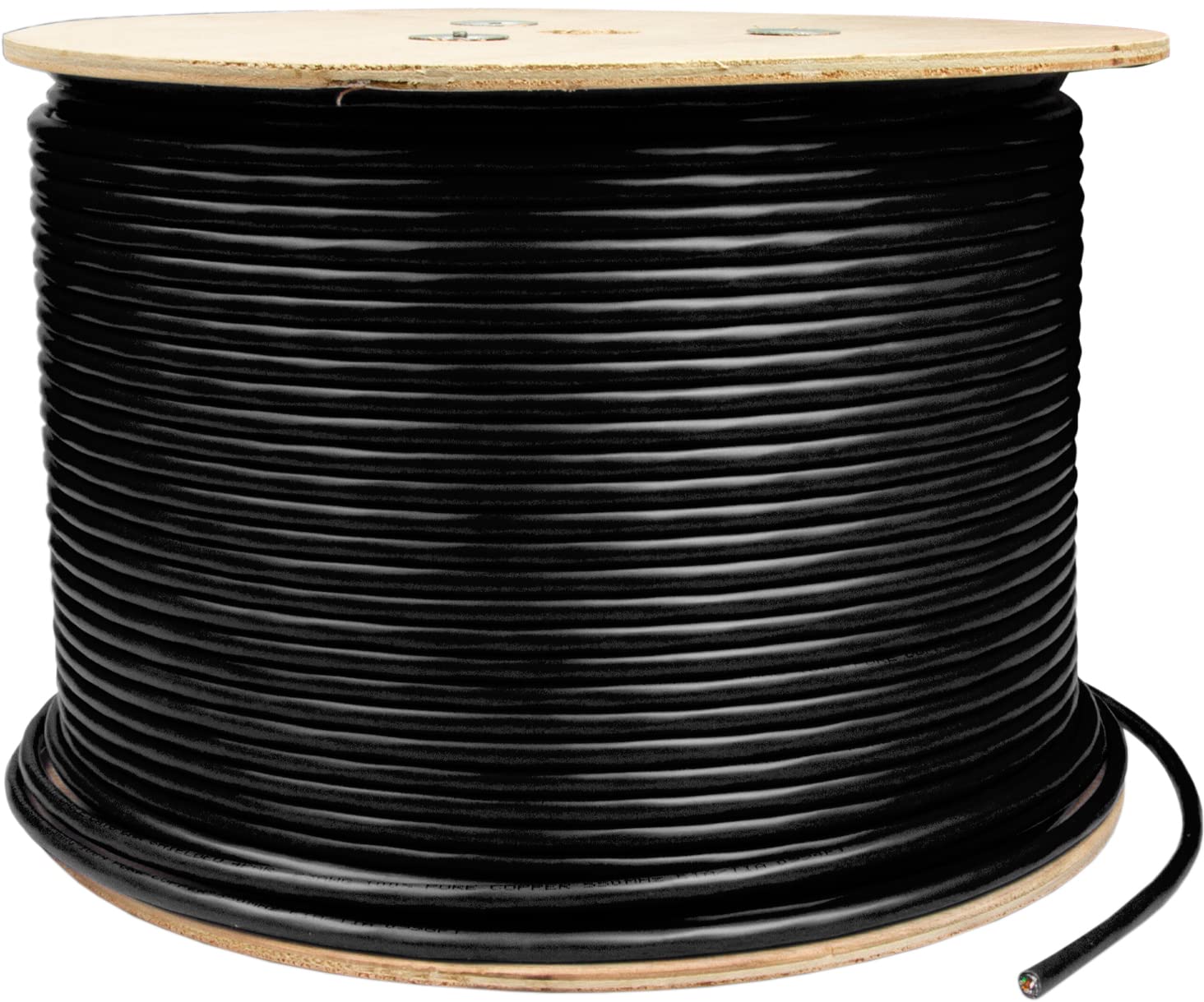 Premium CAT6A FTP Shielded 23AWG Ethernet Cable 1000ft Black - High-Speed Network Cable for Office, Data Center & Home Networking (CAT6AS 1000BK)
