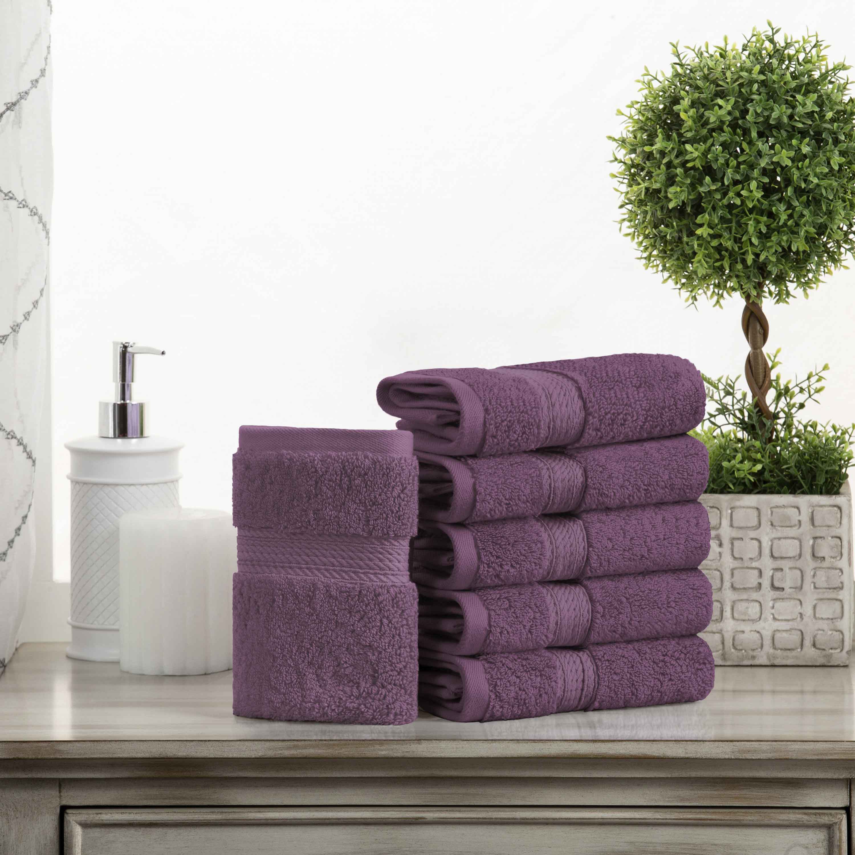 Premium 100% Egyptian Cotton Plush Heavyweight Luxury Bath Towel Set of 6 - Ultra Soft & Absorbent for Spa, Hotel & Home Use