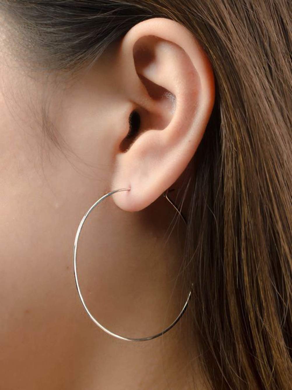 925 Sterling Silver Hoop Earrings for Women - Large Post Hoop Earrings Set, Hypoallergenic Dainty Jewelry Gift for Her | Perfect for Everyday Wear, Date Night & Special Occasions