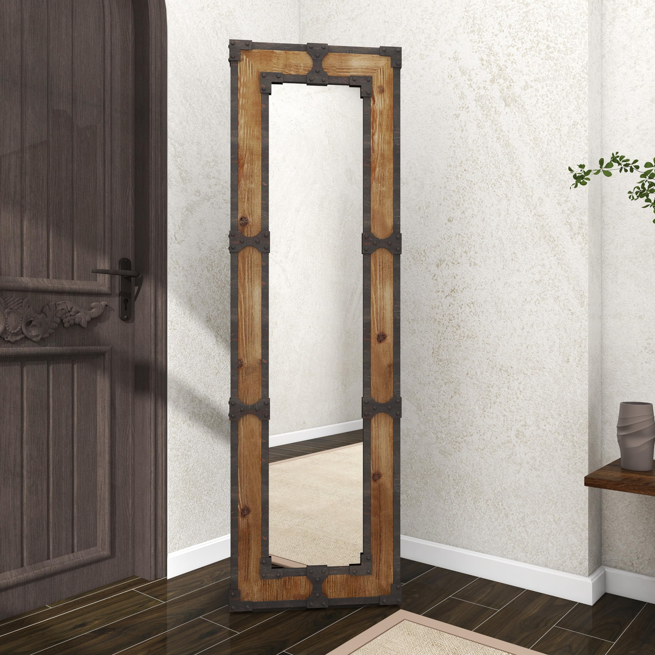Deco 79 Full Length Wooden Floor Mirror - 21