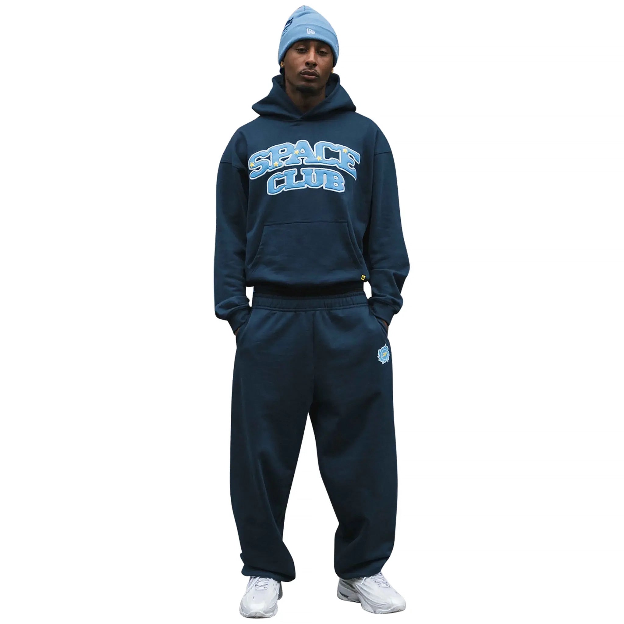 Broken Planet Space Club Outerspace Blue Hoodie - Trendy Streetwear Pullover for Men & Women | Perfect for Casual Wear, Gym, and Outdoor Activities