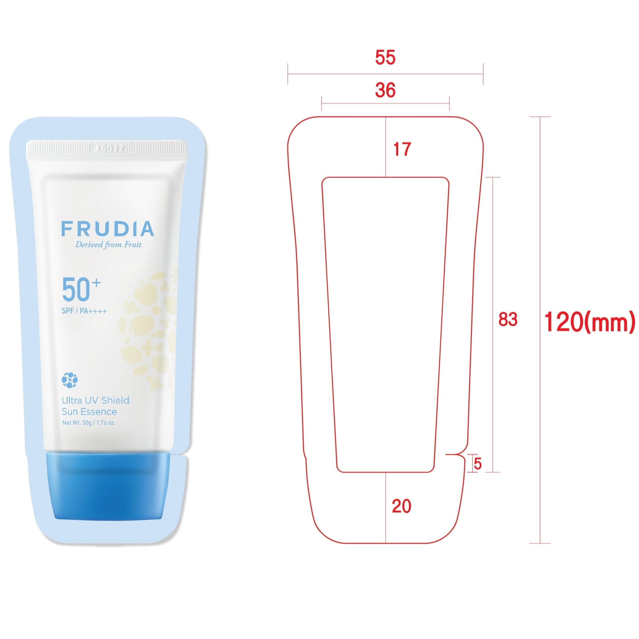 FRUDIA Organic SPF 50 Sun Block Day Cream - Vegan Hydrating Facial Moisturizer with Sunscreen for Dry Skin | Korean Skincare Essence 1.76 fl oz | Perfect for Daily UV Protection & Anti-Aging Routine
