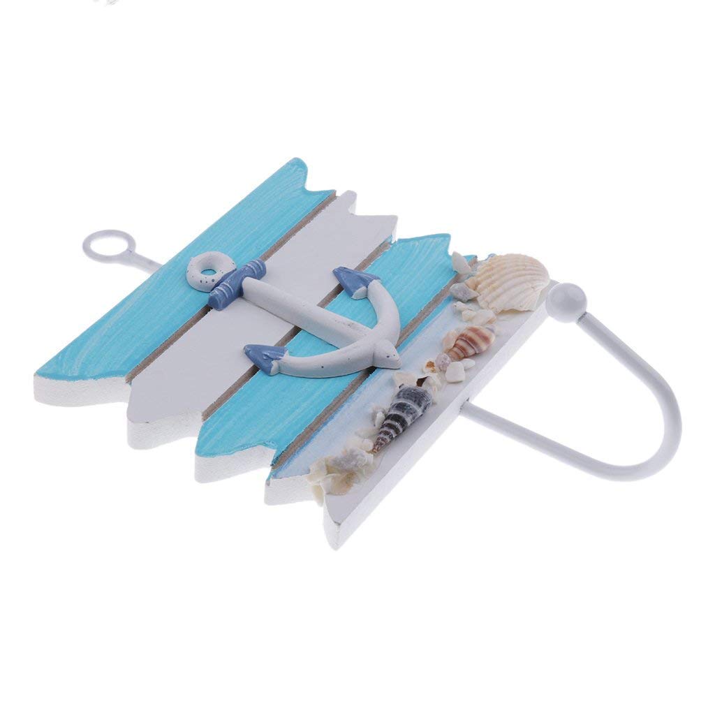 2-Pack Mediterranean Style Wall Hooks - Rustic Anchor & Wheel Design Towel Rack for Bathroom, Bedroom, Kitchen - Heavy Duty Coat Hanger for Jackets, Hats, Robes & Home Decor (Perfect for Coastal, Nautical & Farmhouse Decor)