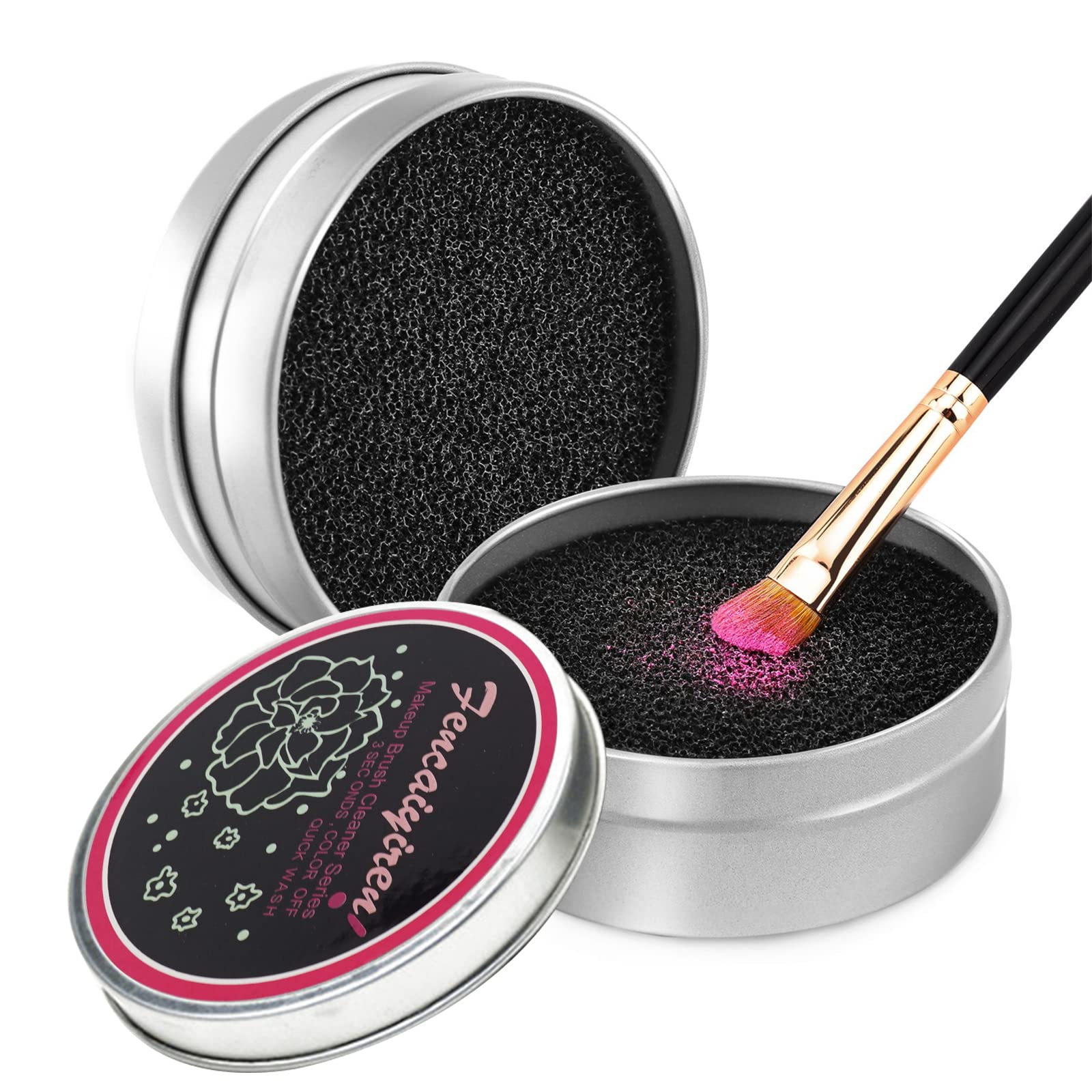 2 Pack Makeup Brush Cleaning Sponge - Quick & Easy Dry Cleaner for Eyeshadow, Blush & Powder Brushes | Perfect for Professional Artists & Home Use | Switch Colors Instantly for Flawless Makeup Application