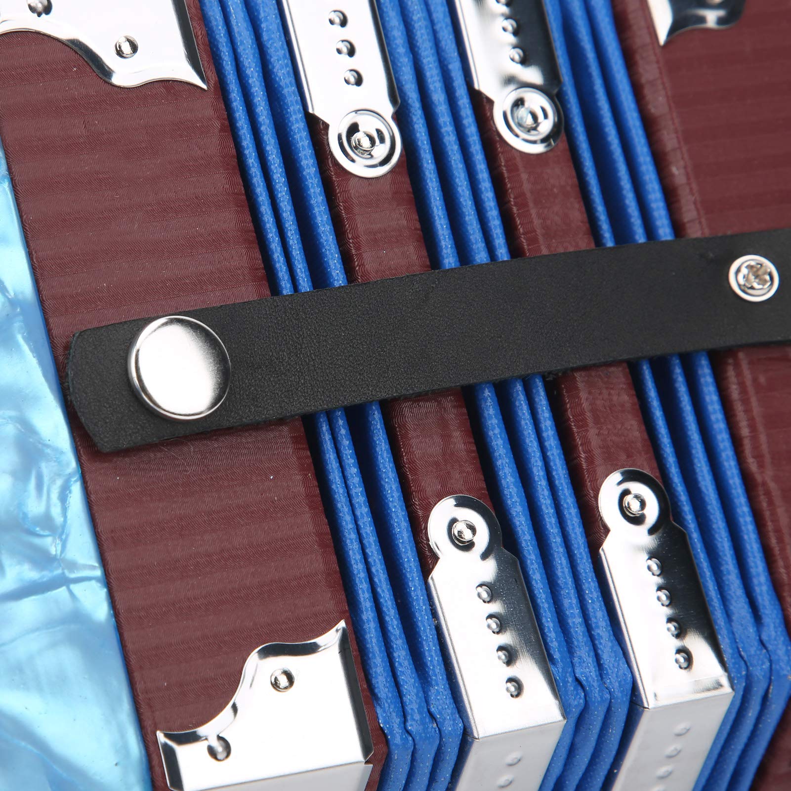 Professional Sky Blue Concertina Accordion - Portable Hand Piano for Adults, Students & Beginners | Perfect for Performances, Practice & Music Lessons