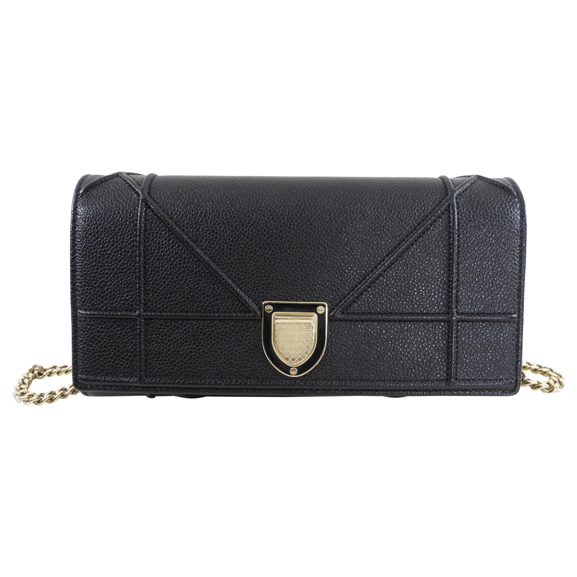 Dior Diorama Black Leather Quilted Wallet on Chain - Elegant Crossbody Bag for Women, Perfect for Parties, Date Nights & Special Occasions