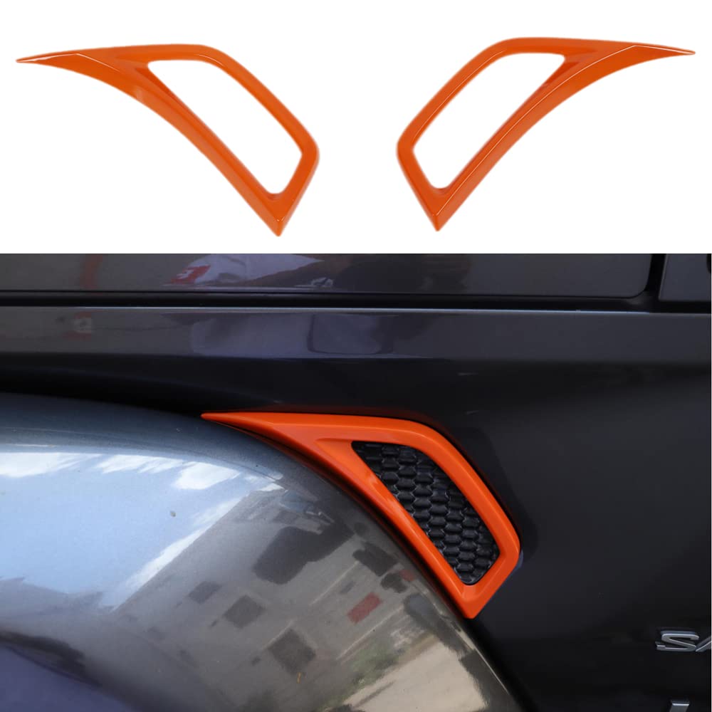 Jeep Wrangler JL & Gladiator JT 2018+ Wheel Fender Vent Cover - Orange Exterior Accessory for 4-Door Models | Off-Road Protection & Custom Styling Upgrade
