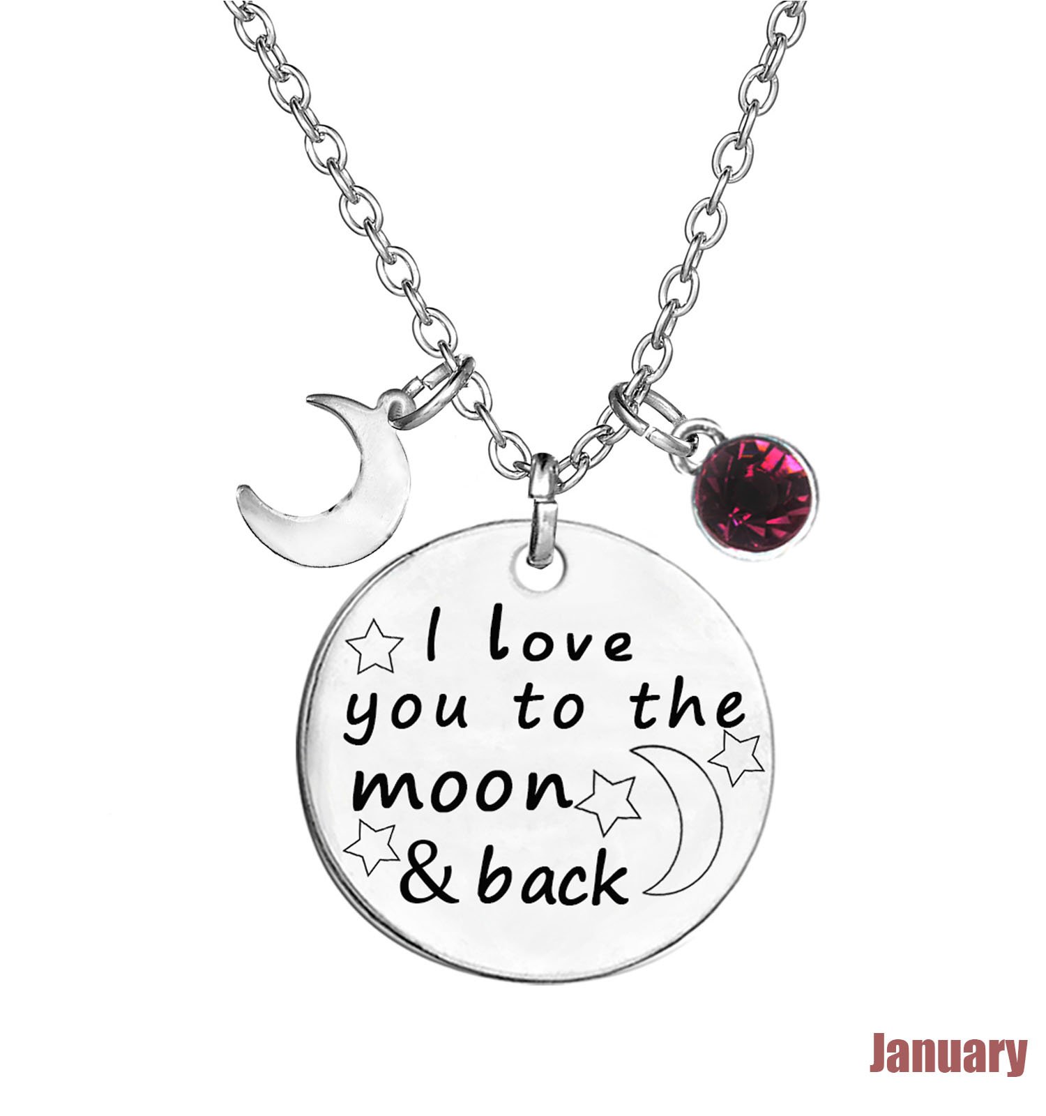 Birthstone Necklace - I Love You Jewelry for Gifts & Romance