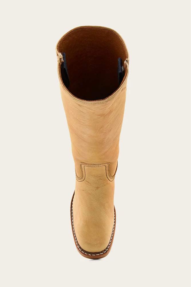 Frye Women's 77050 Leather Boots in Brown - Comfortable Mid-Calf Riding Boots for Women | Perfect for Casual Wear, Horseback Riding & Fall Fashion