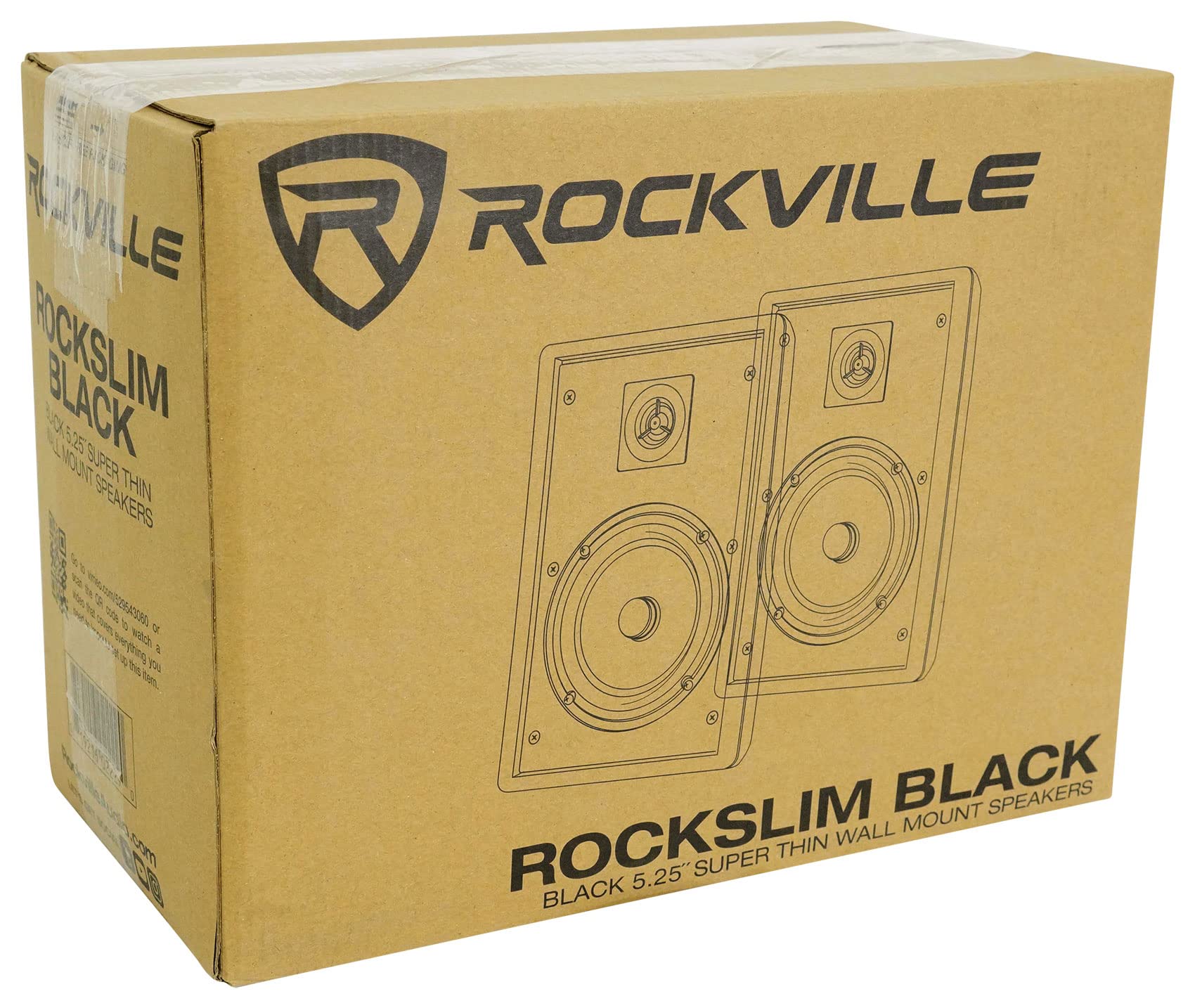 Rockville 2 RockSlim Black Home Theater 5.25