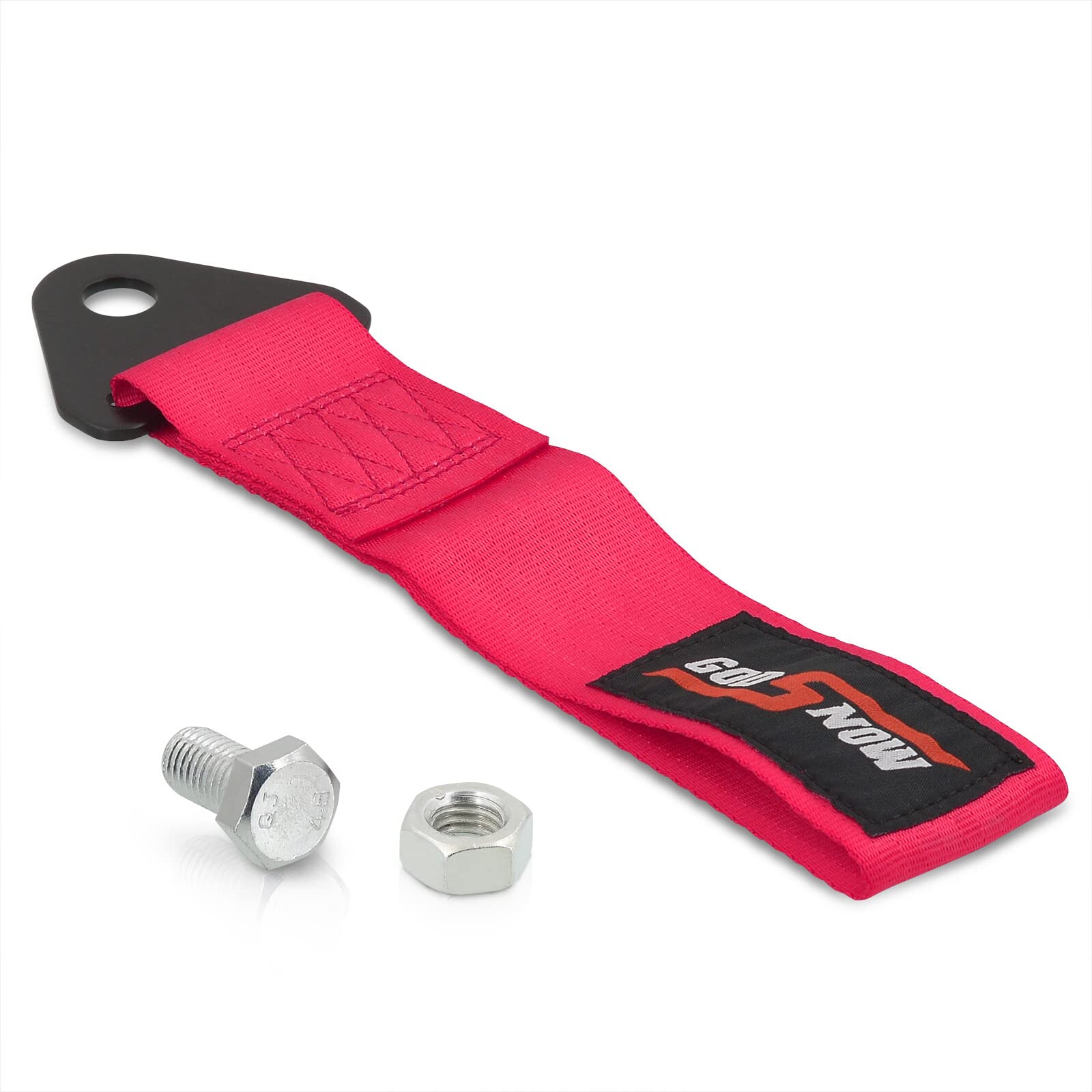 Heavy Duty 4000LBS Nylon Tow Hook Strap - Universal JDM Car Bumper Tow Rope with 14MM Hook for Trailers, Off-Road Recovery & Hauling (Pink) - Perfect for Towing, Vehicle Recovery & Off-Road Adventures