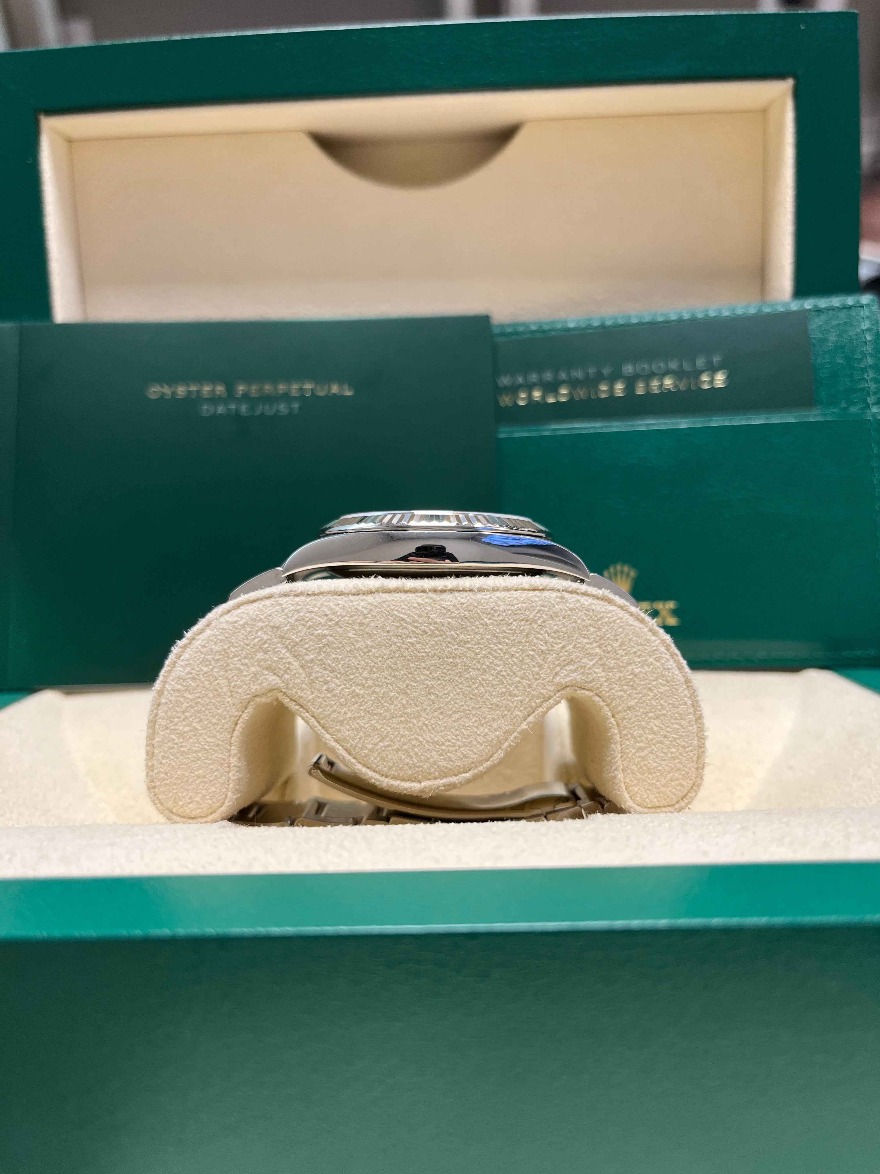 Rolex Datejust 41 Two-Tone Watch - 18k White Gold & Steel, Mother of Pearl Diamond Dial, Oyster Bracelet (Ref# 126334) | Luxury Men's Watch for Business, Formal & Special Occasions