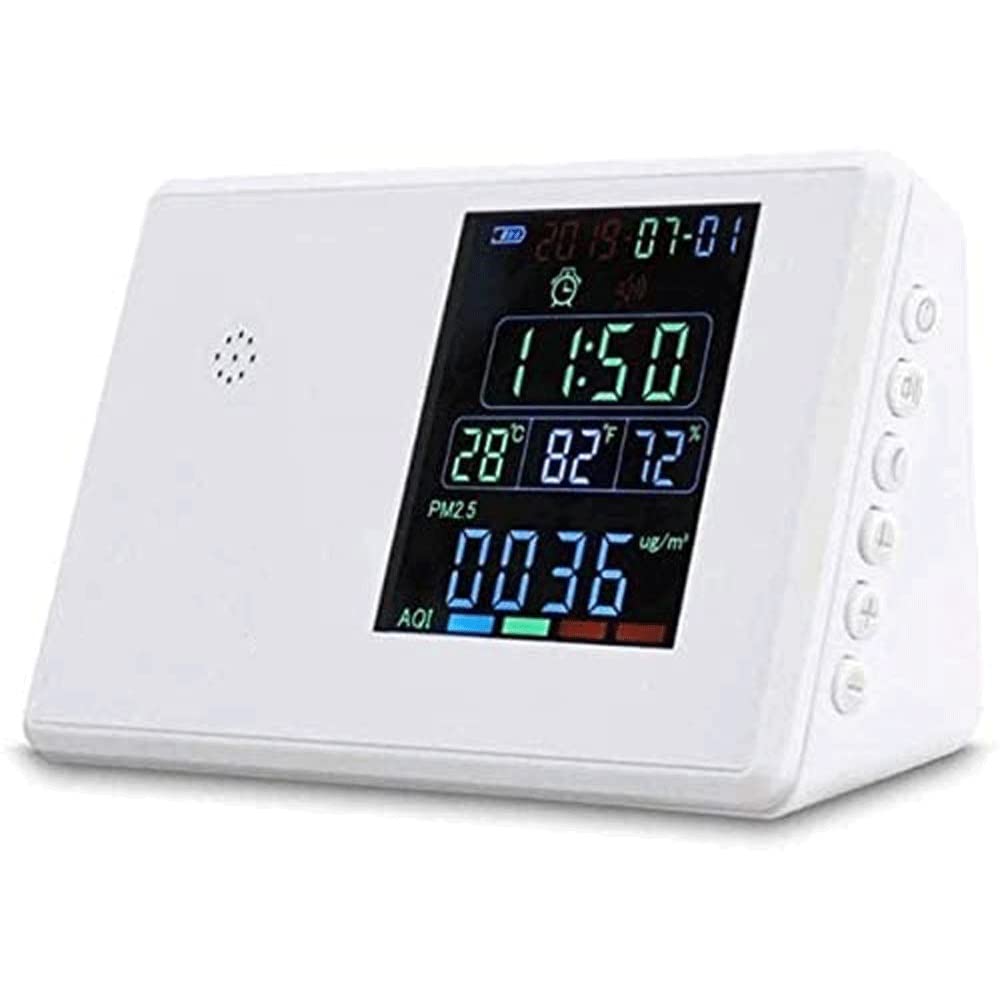 YIAKU Air Quality Monitor - PM2.5, Temperature & Humidity Sensor - Indoor Air Pollution Detector for Home, Office, School - Improve Air Quality for Better Sleep & Health
