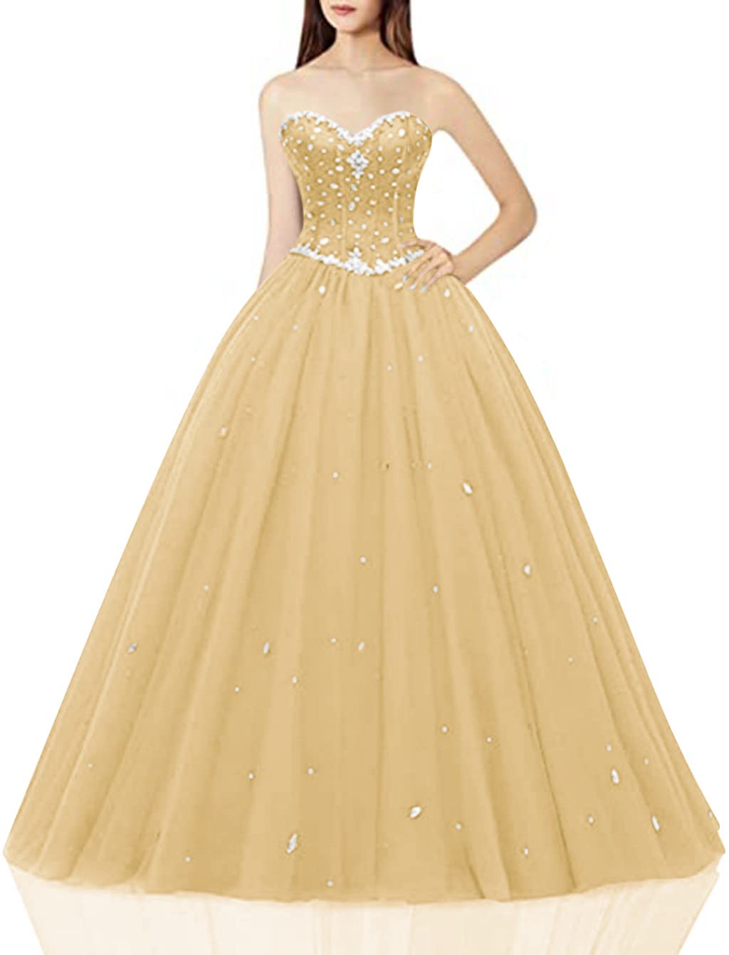 Elegant Sweetheart Ball Gown Tulle Quinceanera Dress for Women - Perfect for Prom, Homecoming, and Special Occasions
