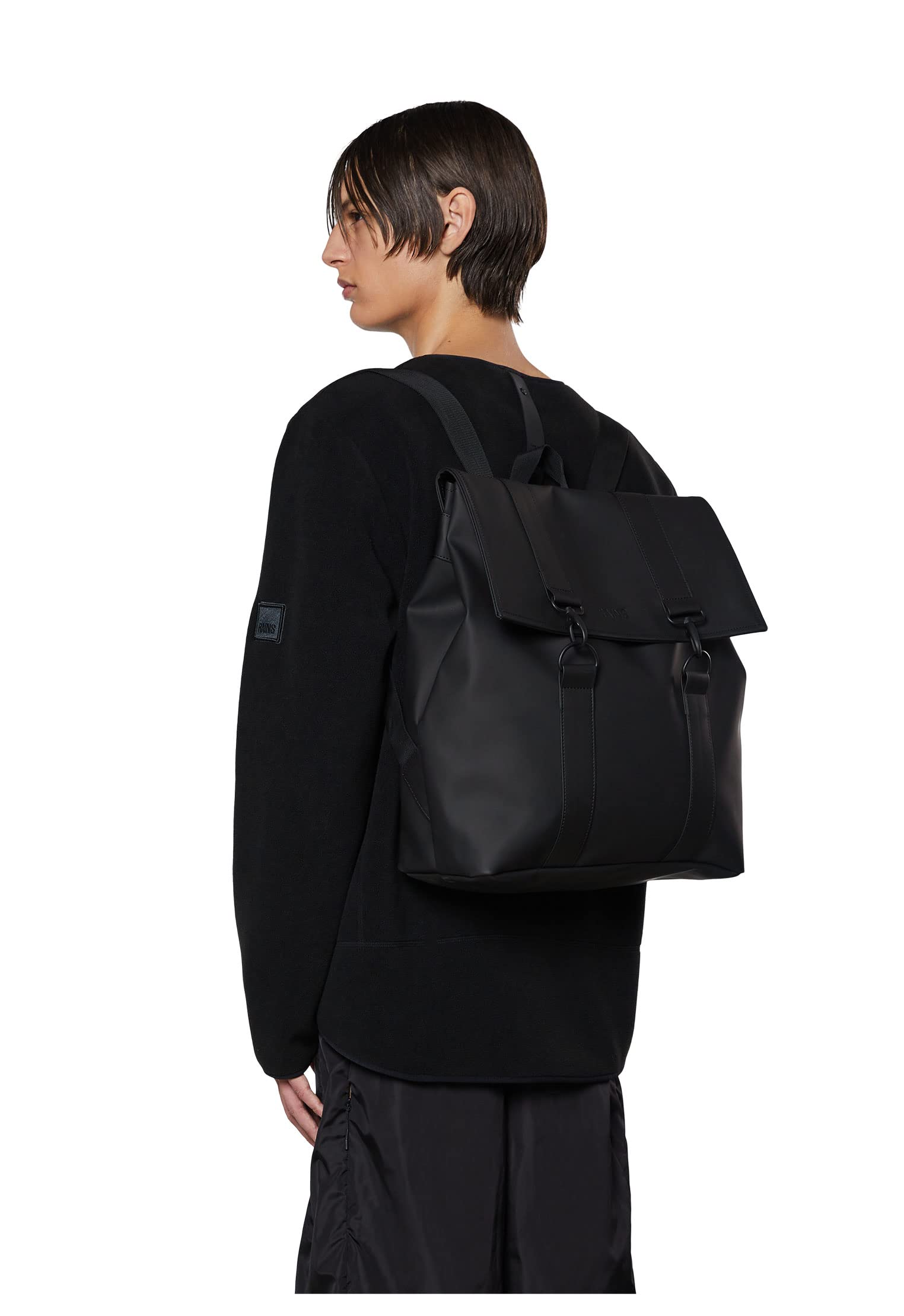 RAINS MSN Bag - Waterproof Crossbody Bag for Women & Men - Stylish & Durable Travel Essentials - Perfect for Commuting, Work & Outdoor Adventures (Black)