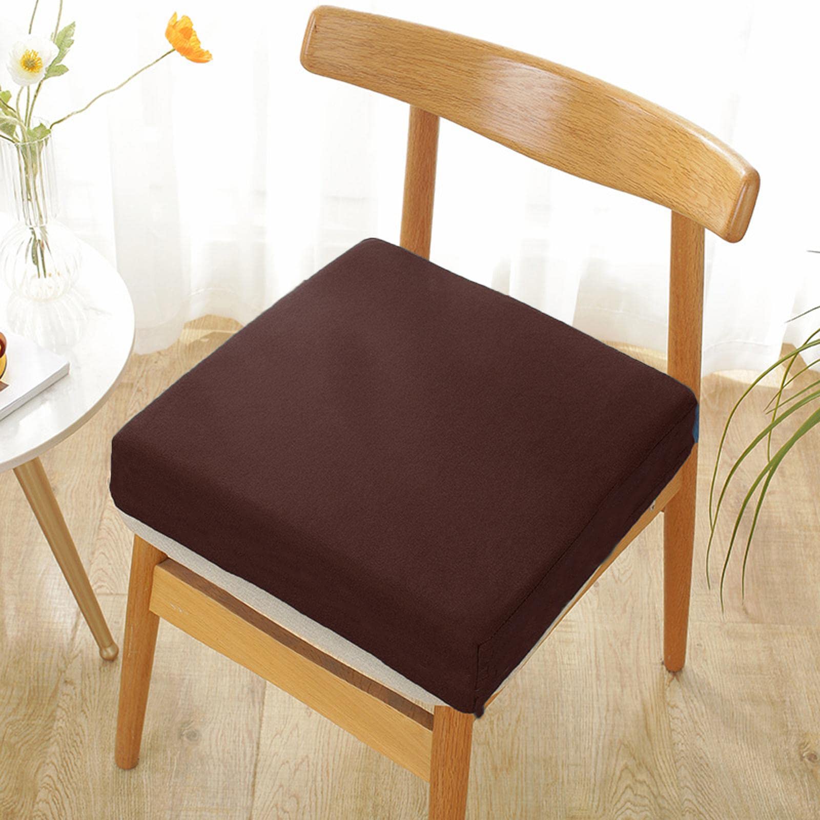 Waterproof Non-Slip Outdoor Chair Seat Cushion - Extra Thick Square Garden & Patio Furniture Pad for Office, Deck, and Backyard Comfort