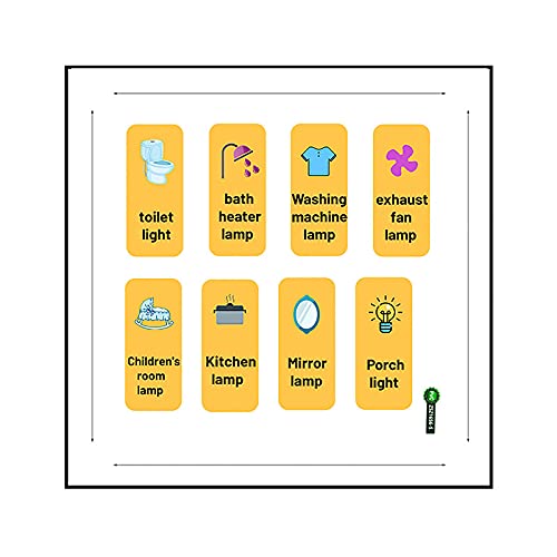 Glow in the Dark Light Switch Stickers - Cartoon English Pattern Fluorescent Wall Decals for Kids Room, Bathroom & Bedroom - Practical Nighttime Safety Guide for Home & Office