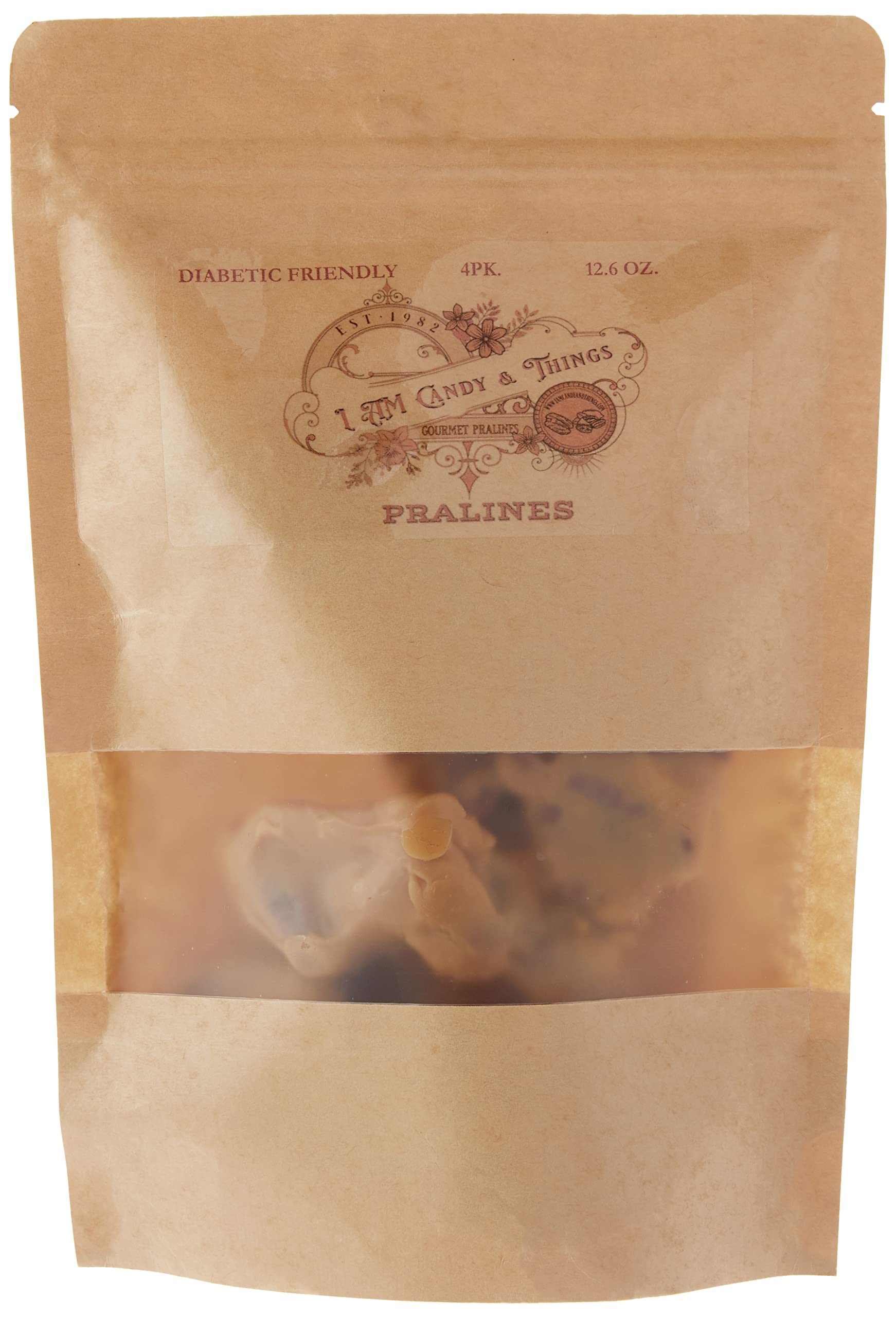 Sugar-Free Gourmet Pralines - Diabetic Friendly Candy (4-Piece Box) | Perfect for Gifts, Parties & Low-Carb Desserts