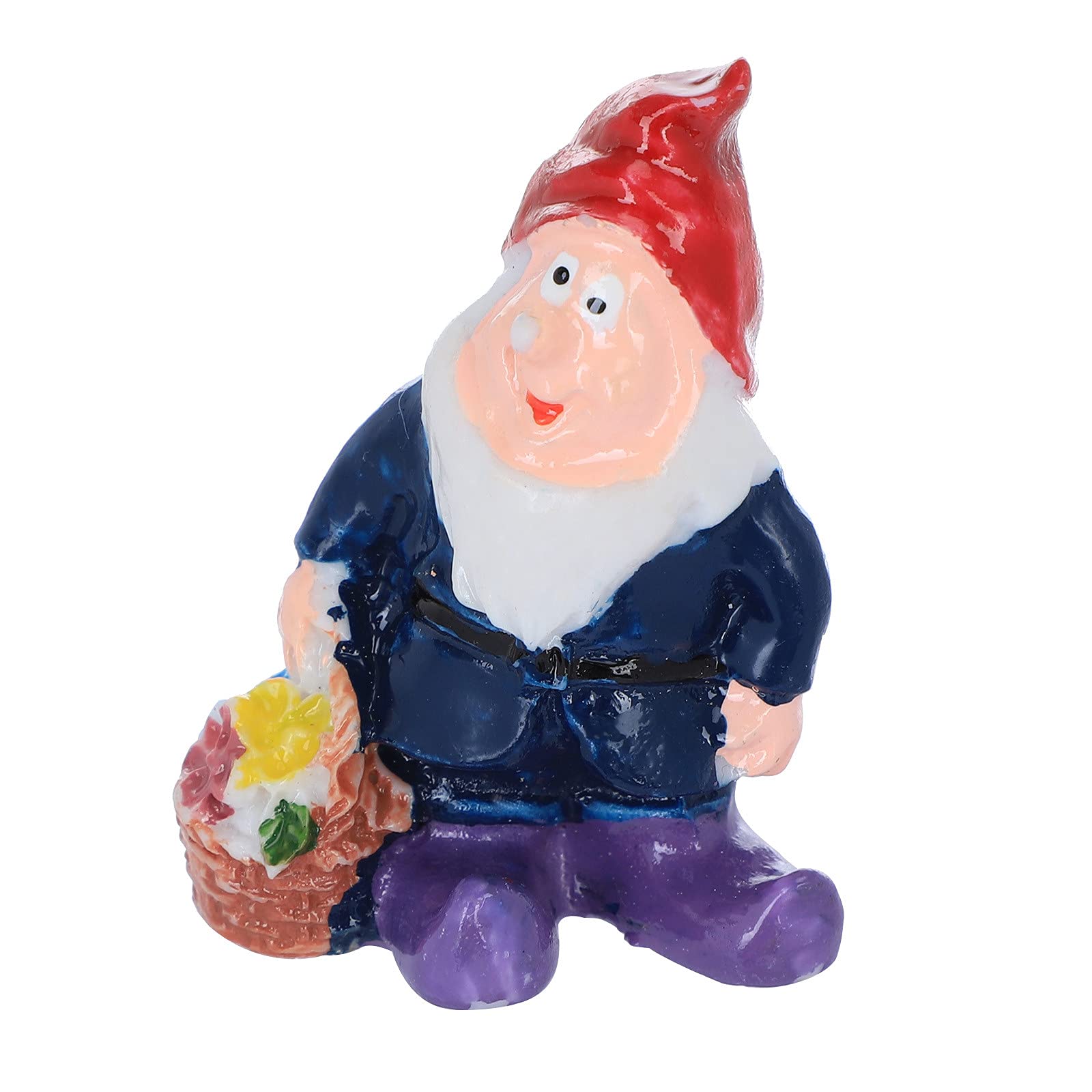 Cute White Beard Dwarf Ornaments for Outdoor Garden Decor - Miniature Fairy Garden Accessories for Landscape Design, Patio & Backyard Decoration