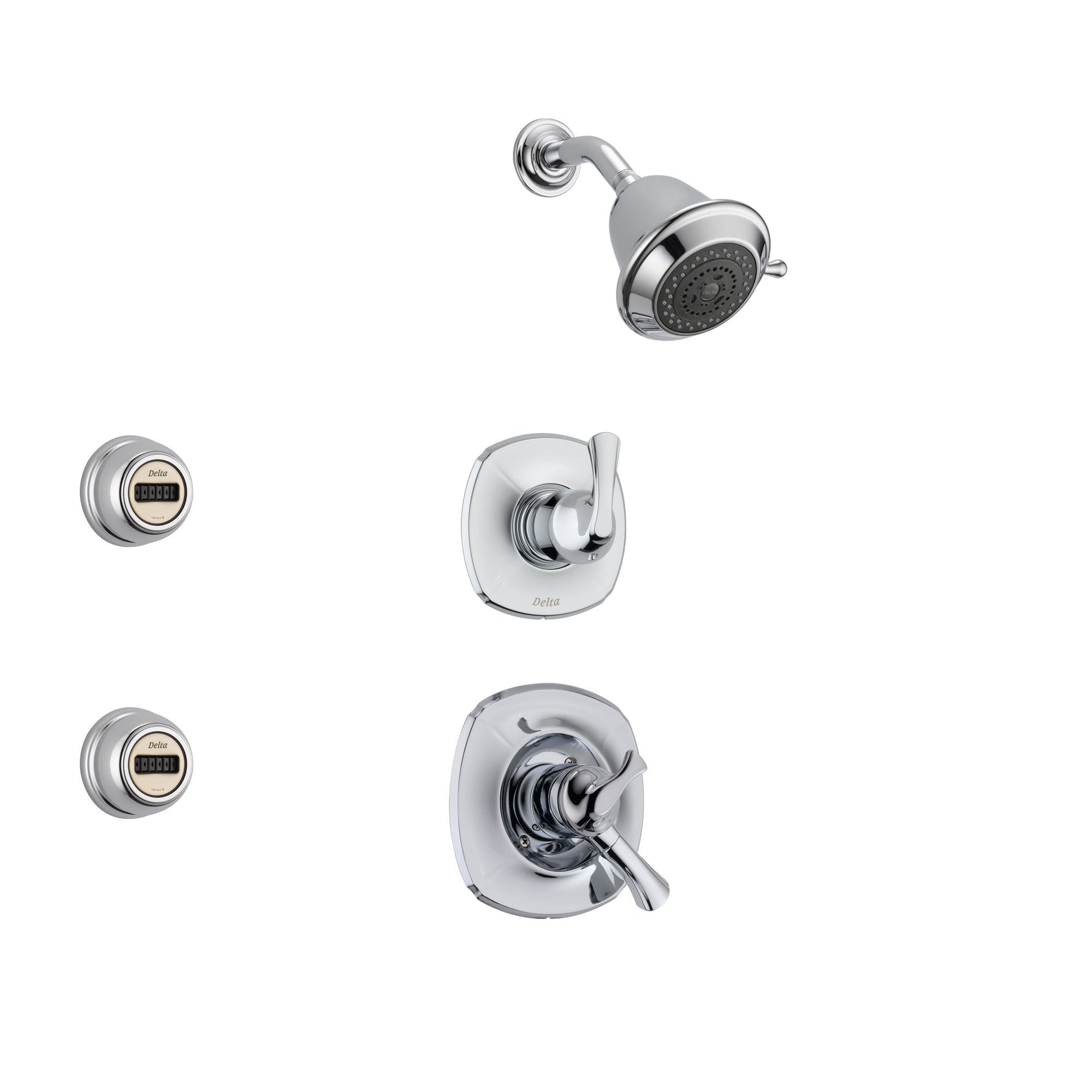 Delta Addison Chrome Shower System - Dual Control Shower Handle, 3-Setting Diverter, Showerhead & 2 Body Sprays (Model SS179285) - Perfect for Luxurious Bathroom Upgrades & Spa-Like Shower Experience