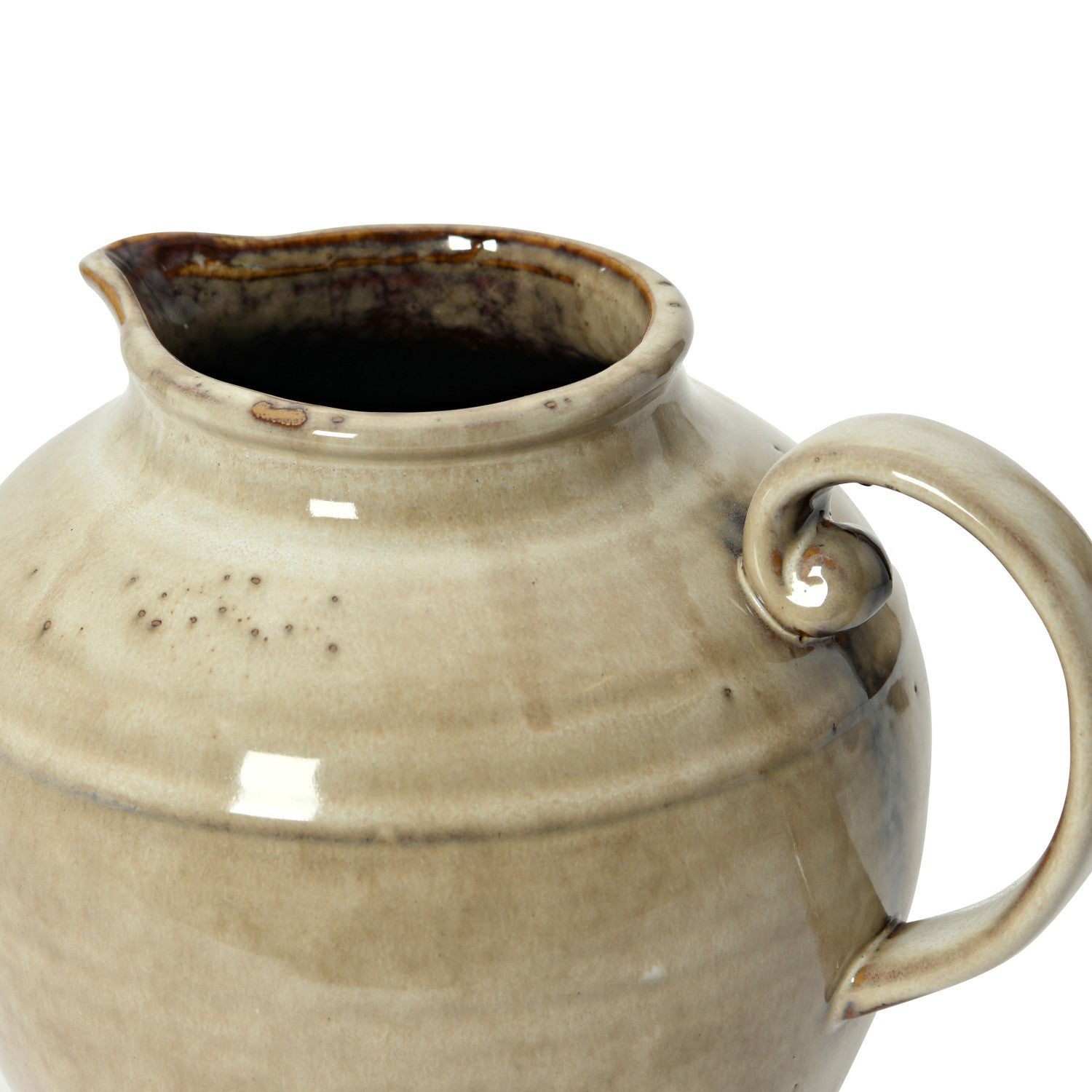 Handmade Stoneware Pitcher - Premium Ceramic Water Pitcher for Kitchen & Dining - Perfect for Iced Tea, Lemonade & Cold Beverages