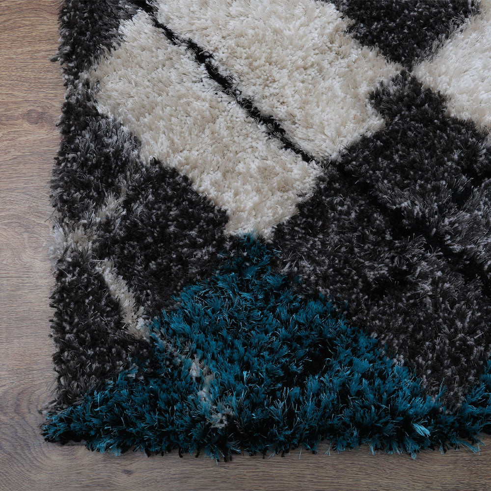 Facet Hand Tufted Rug - Premium Modern Geometric Area Rug for Living Room, Bedroom & Office - Soft & Durable Home Decor