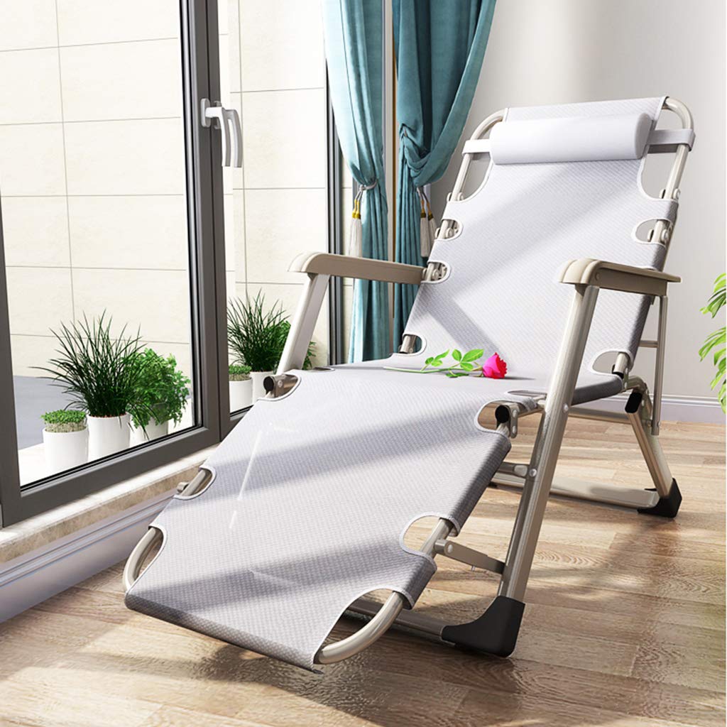 Portable Adjustable Folding Sun Lounger Chair with 5-Position Backrest - Perfect for Beach, Poolside, Camping, Backyard Relaxation & Outdoor Events