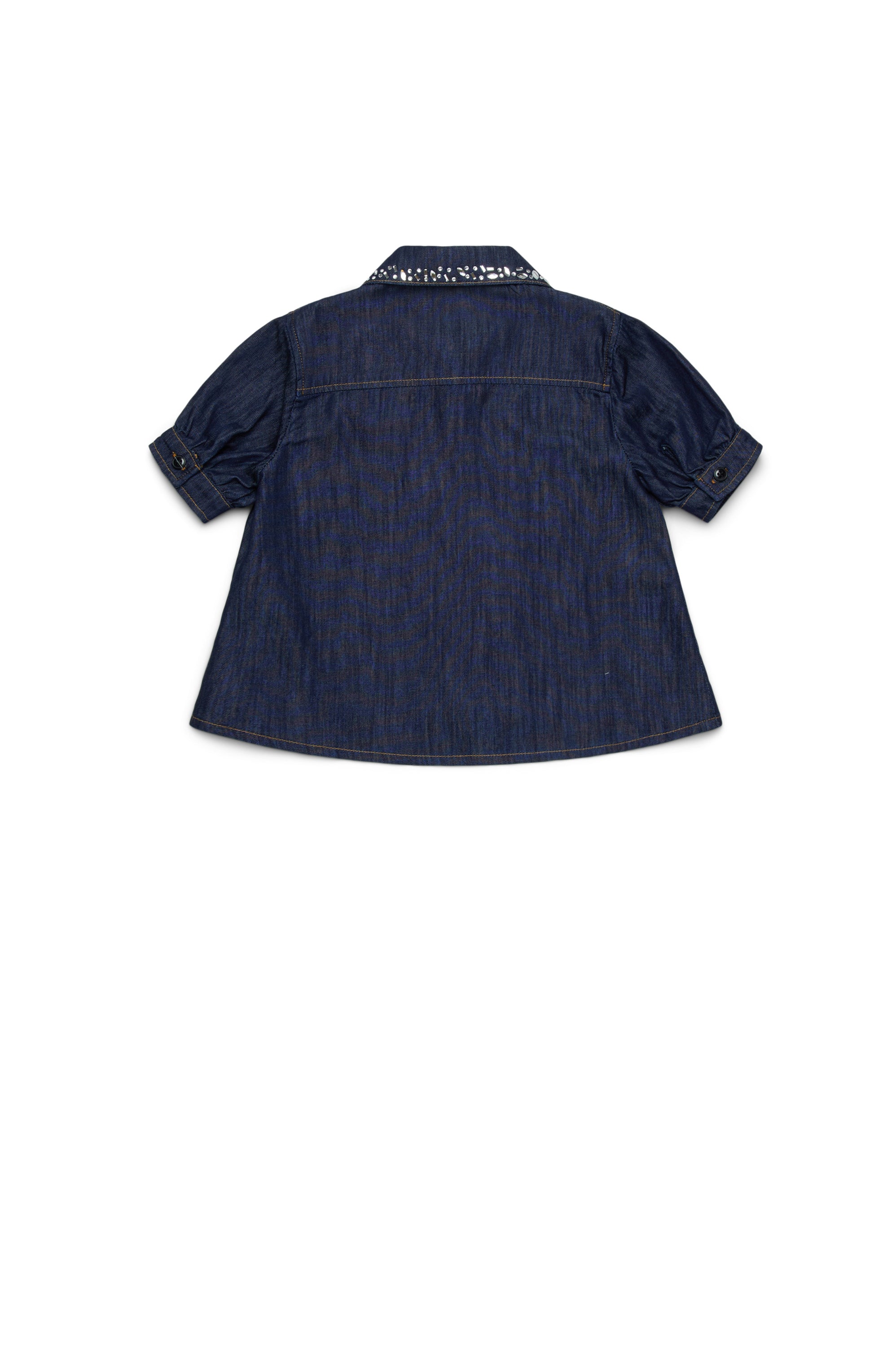 Marni Embellished Denim Shirt with Jeweled Collar - Stylish Women's Top for Casual Outings & Date Nights