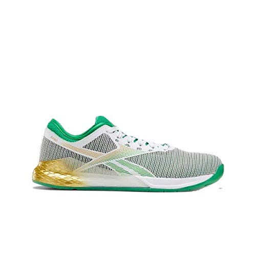Reebok Nano 9 Cross Training Shoes for Men & Women - White/Matte Gold/Pure Grey - Gym Workout & Weightlifting Shoes for CrossFit, HIIT & Functional Fitness Training