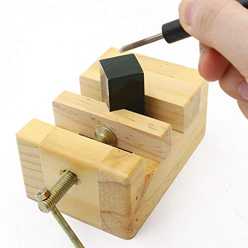 Mini Wood Flat Vise Clamp-On Bench Vise - Heavy Duty Woodworking Tool for Carving, Engraving & DIY Projects - Perfect for Workshop, Garage & Crafting