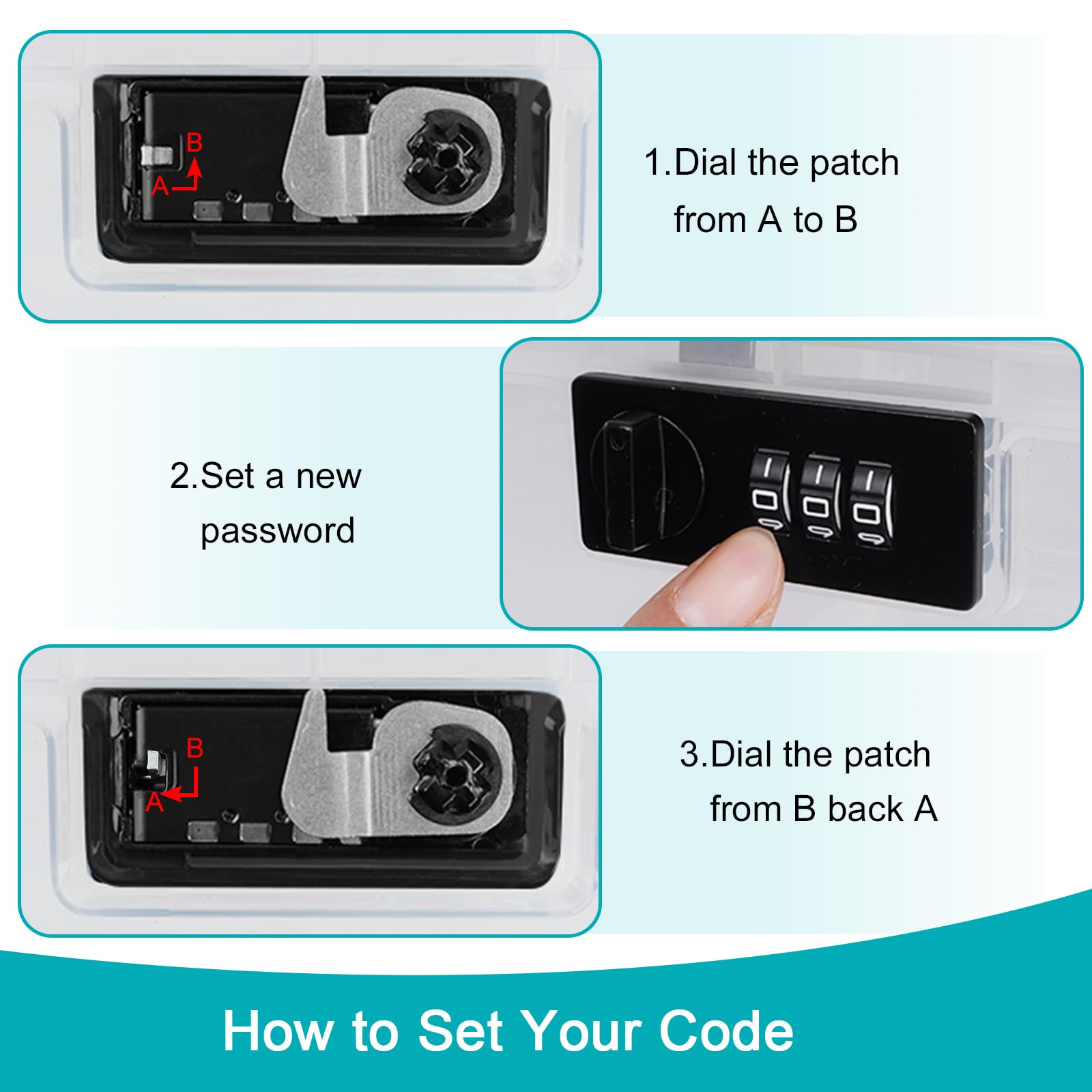 Secure Combination Lock Box for Personal Items - Office, School, Medicine, Snacks & Electronics Storage - White Lockable Storage Container (1 Pack) | Perfect for Lockers, Home Organization & Phone Jail Time Management
