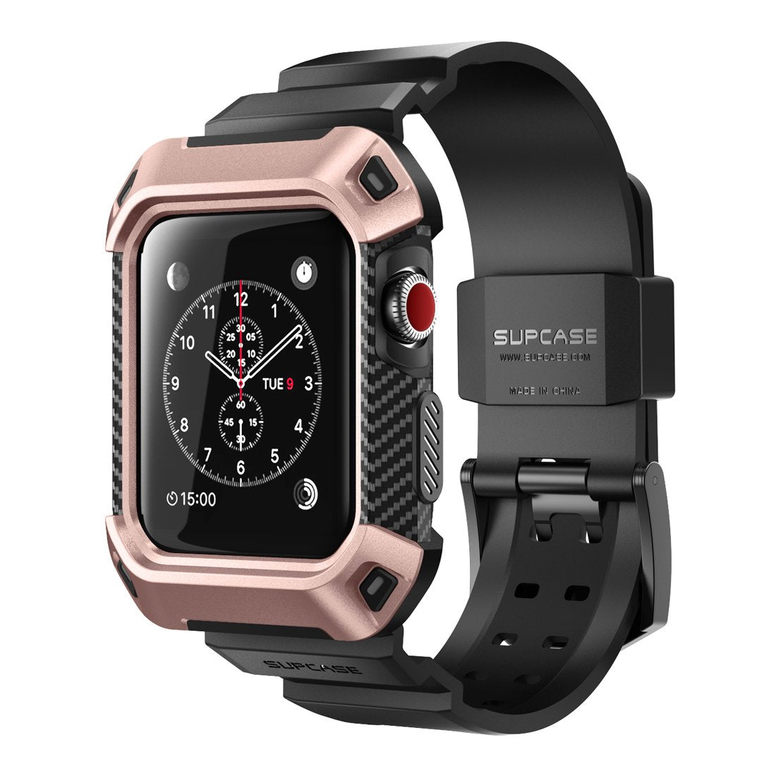 Apple Watch UB Pro Wristband Case (38mm) - Rose Gold Protective Cover for Apple Watch Series 1/2/3/4/5/6/SE | Slim Fit, Comfortable Wear | Perfect for Workouts, Running & Daily Use