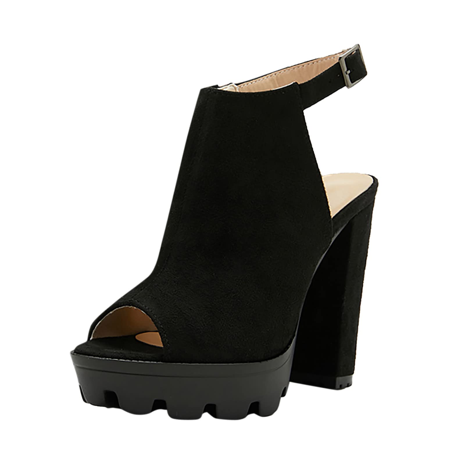 Women's Casual Summer Sandals - Hollow Out Chunky Heel Peep Toe Fashion Sandals for Ladies | Perfect for Beach, Vacation & Everyday Wear