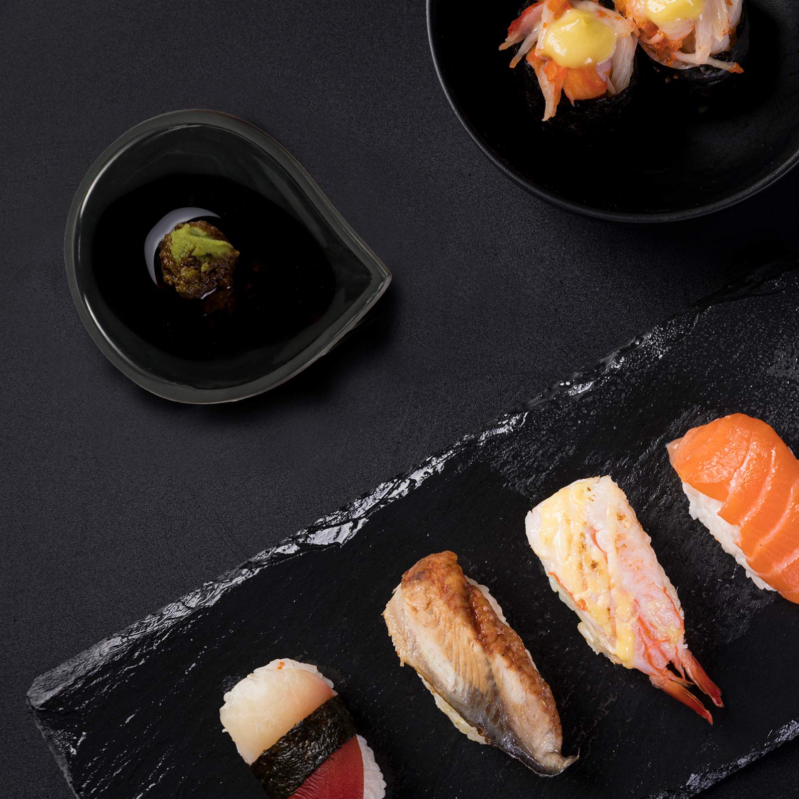 DOITOOL 6-Piece Melamine Dipping Bowls Set - Small Sauce Dishes for Seasoning, Condiments, Soy Sauce & Side Dishes - Perfect for Sushi, Dumplings, Snacks & Asian Cuisine