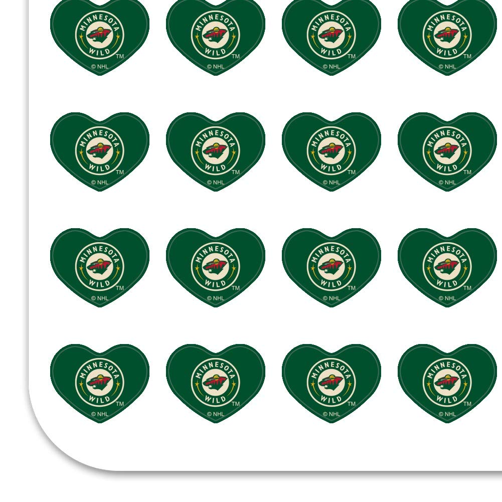 Minnesota Wild NHL Heart-Shaped Planner Stickers - Scrapbook & Calendar Decorative Vinyl Stickers for Hockey Fans, DIY Crafts, Bullet Journaling, and Gift Wrapping