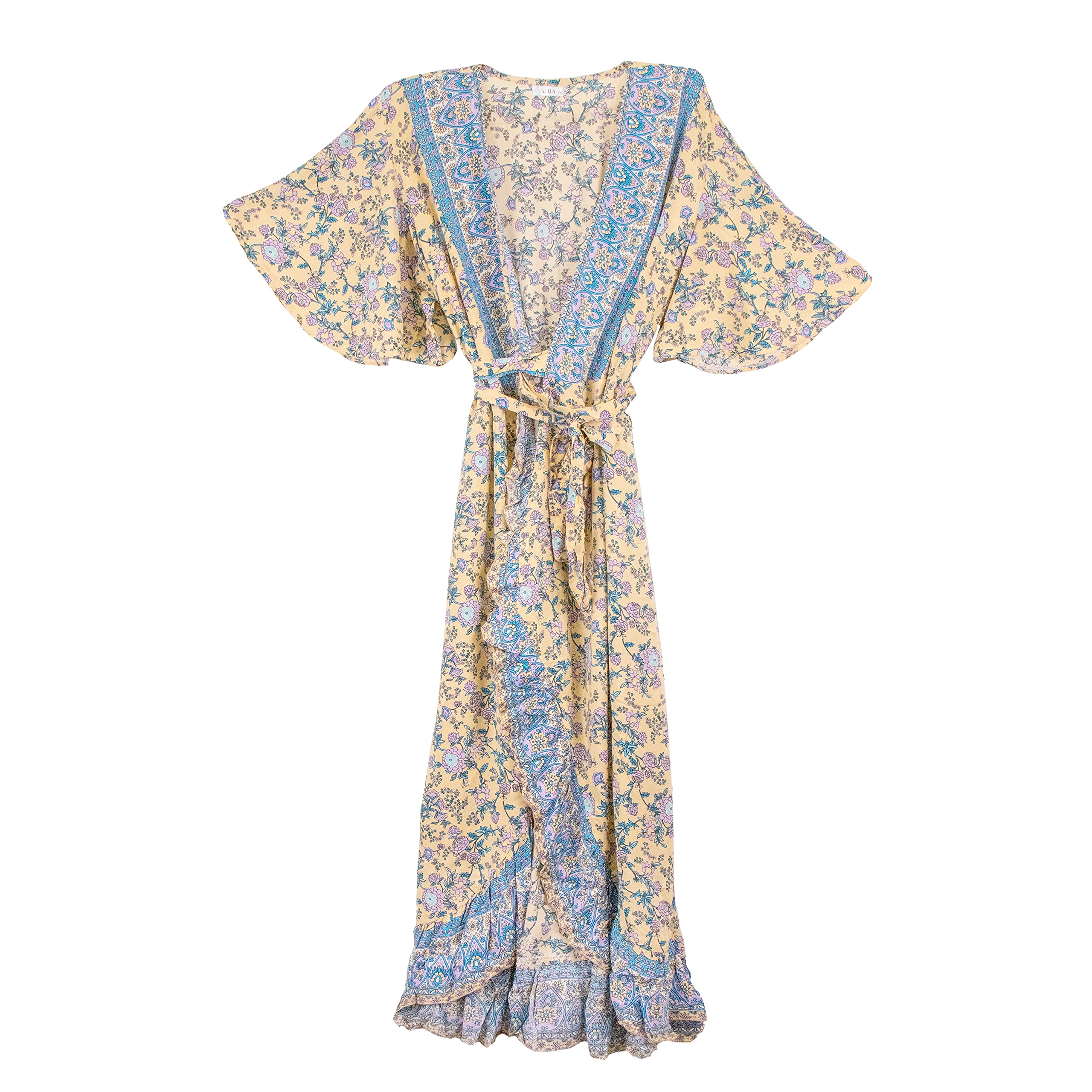 Dressbarn Women's Floral Wrap Dress - Dahlia Print V-Neck Casual Summer Dress for Women, Perfect for Beach, Party, and Office Wear