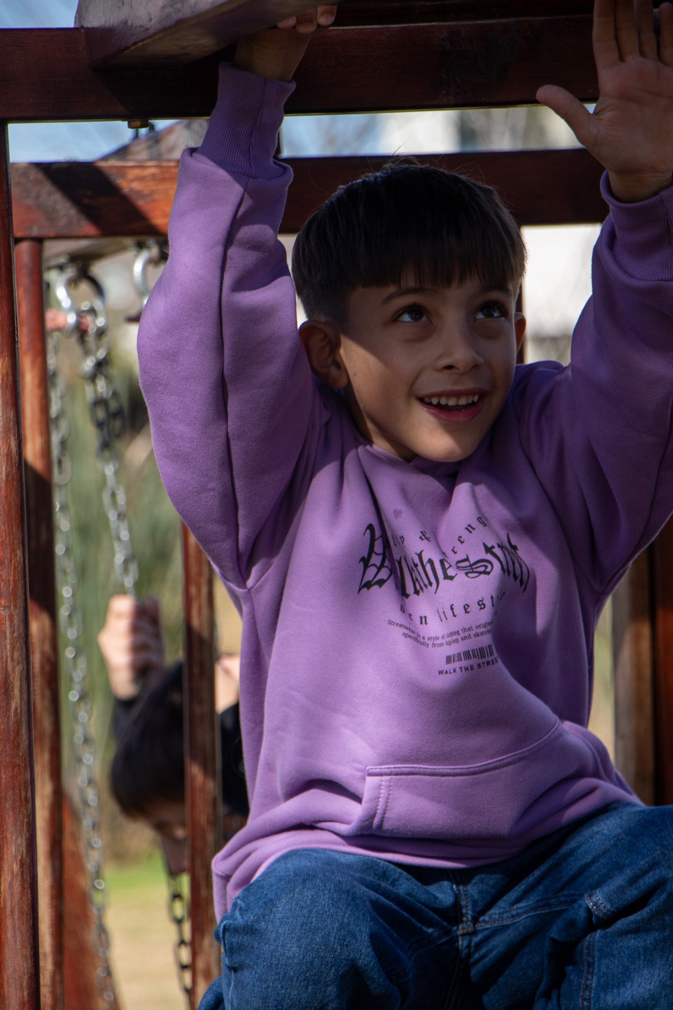 Gothic Wave Violet Kids Hoodie - Trendy & Comfortable Pullover for Boys & Girls - Perfect for School, Outdoor Play & Casual Wear