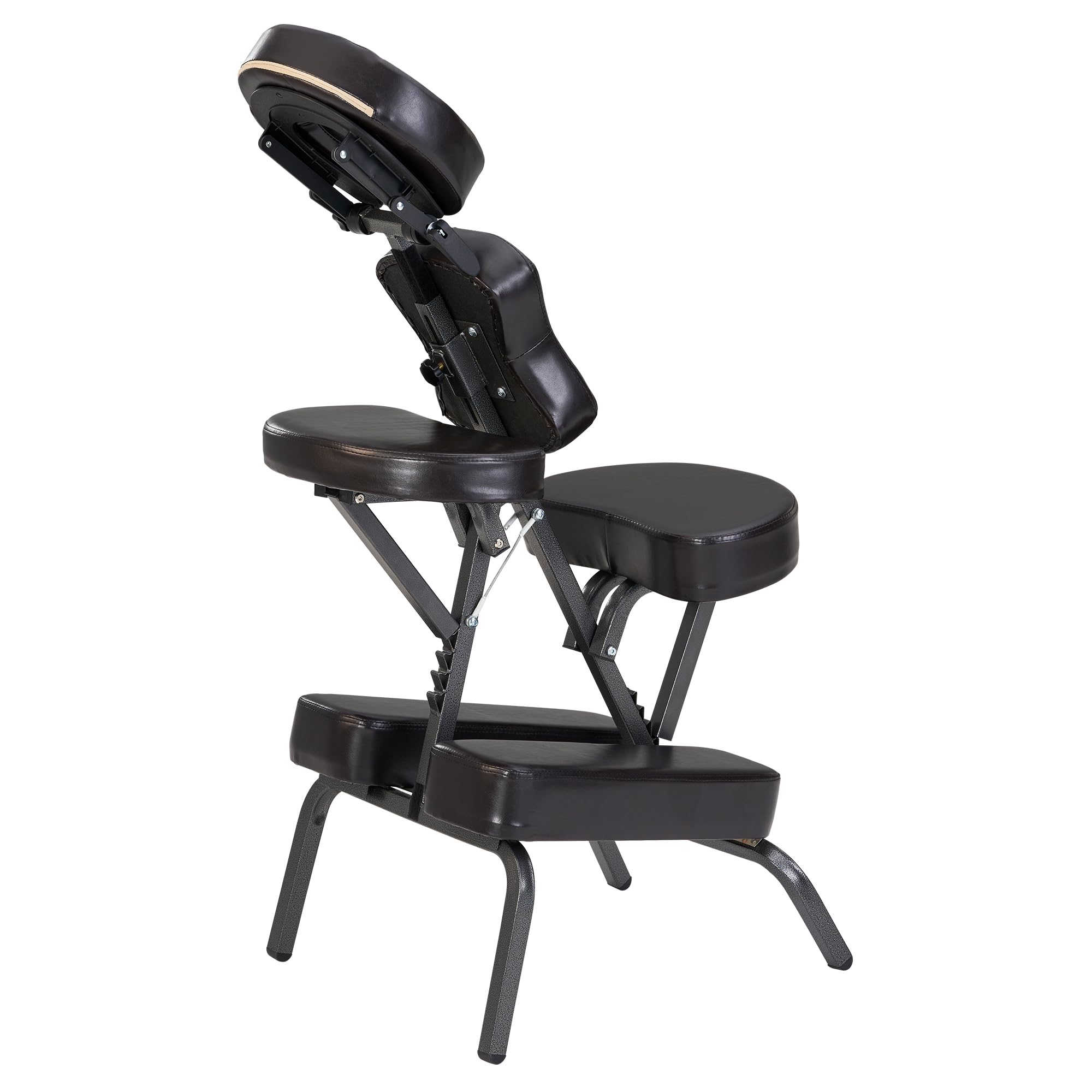 Portable Lightweight Full Body Massage Chair with Adjustable Height & Carrying Case - Perfect for Home, Salon, SPA & Tattoo Parlors - Relaxing Face Cradle & Foldable Design (Coffee Color)